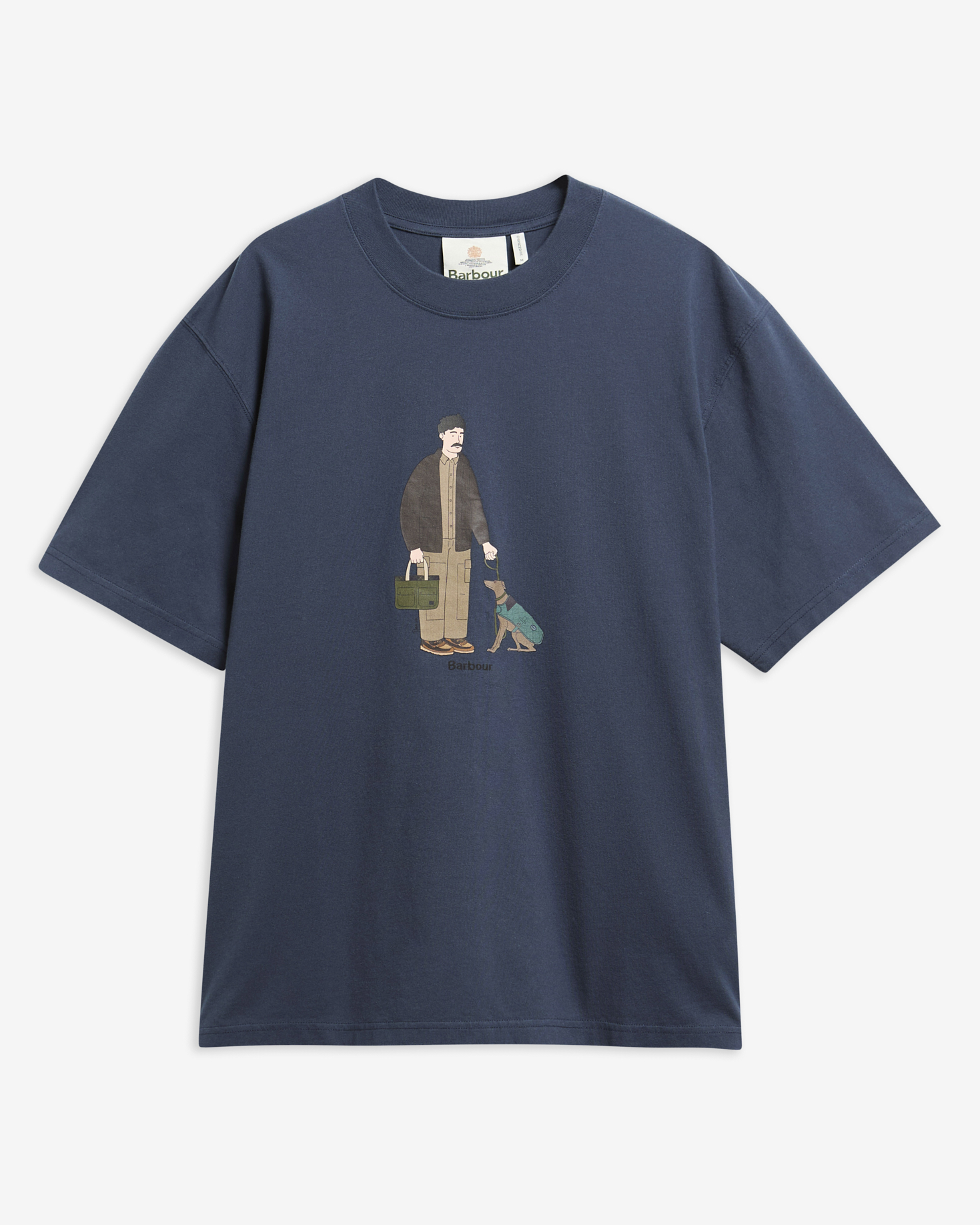 Barbour T-Shirt Fordyce Graphic Oversized Navy