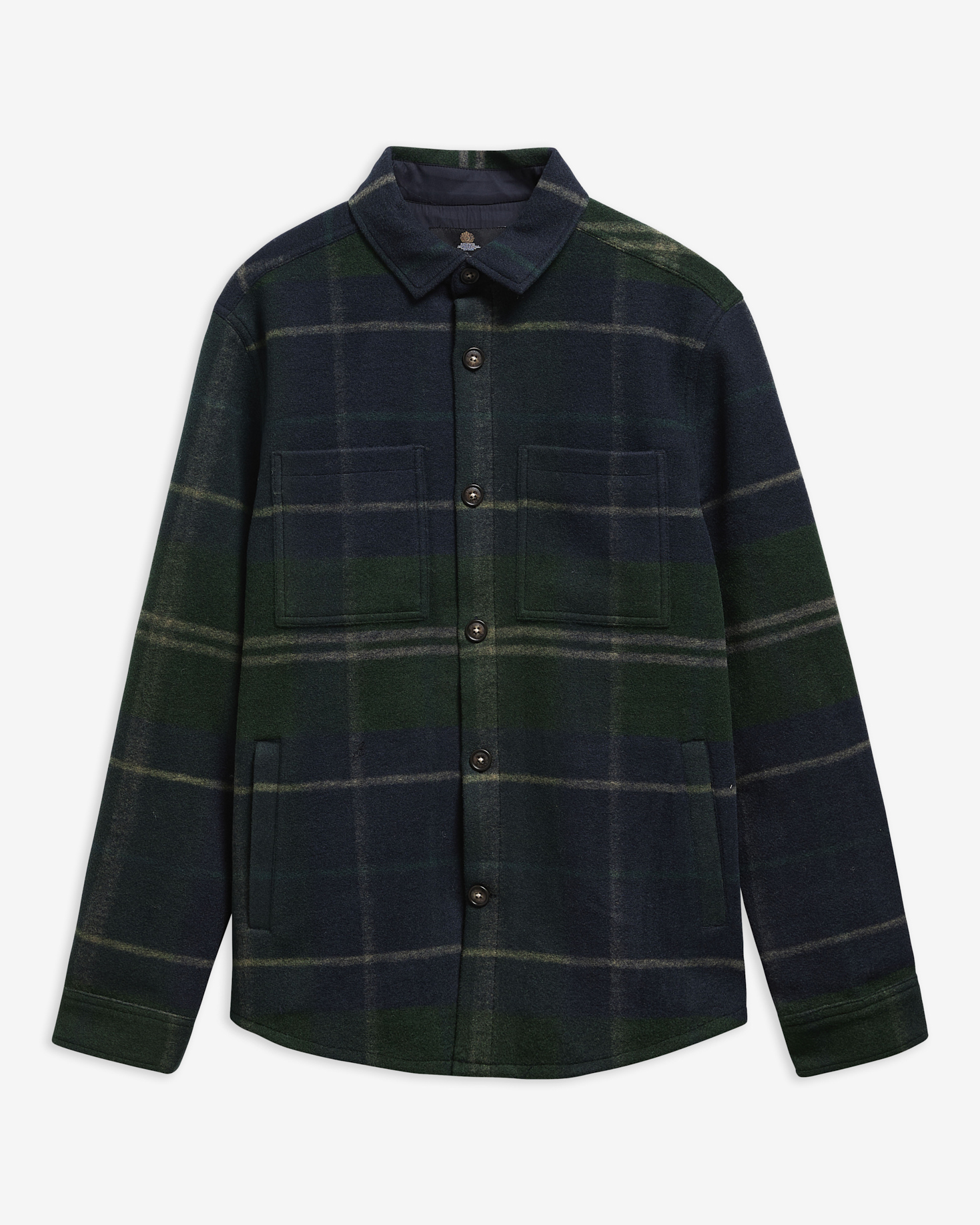 Barbour Overshirt Woodlane Brushed Check Green Loch Tartan