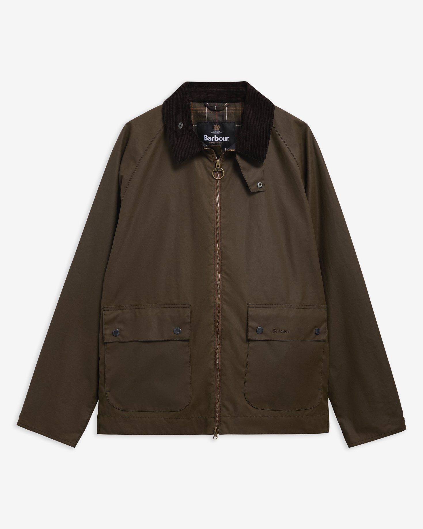 Bedale Short Waxed Jacket Brown