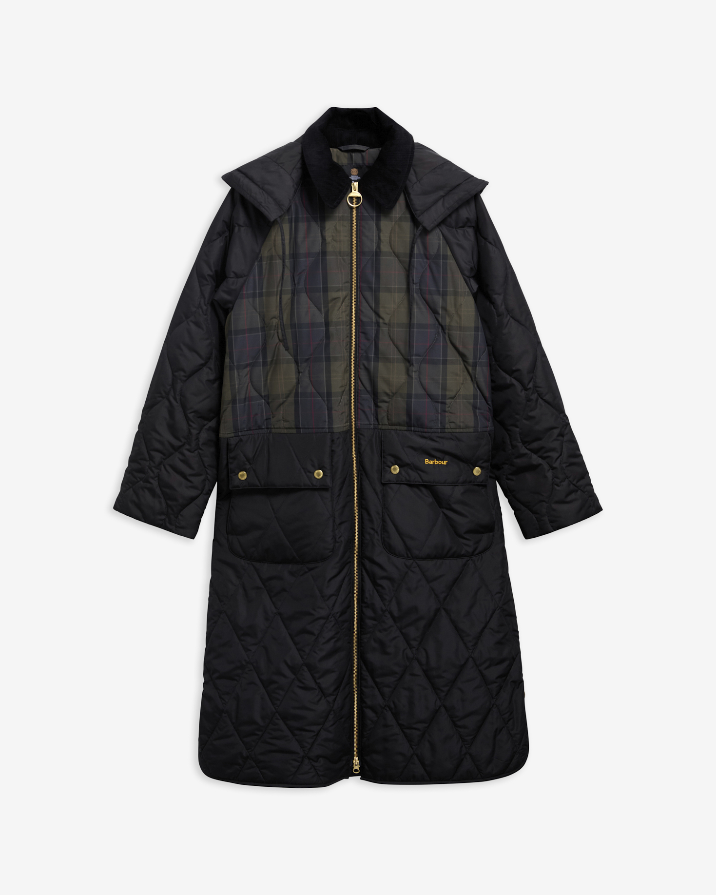 Barbour Steppjacke Osbourne Checked Black/Shadow Classic/Mixed Tartan