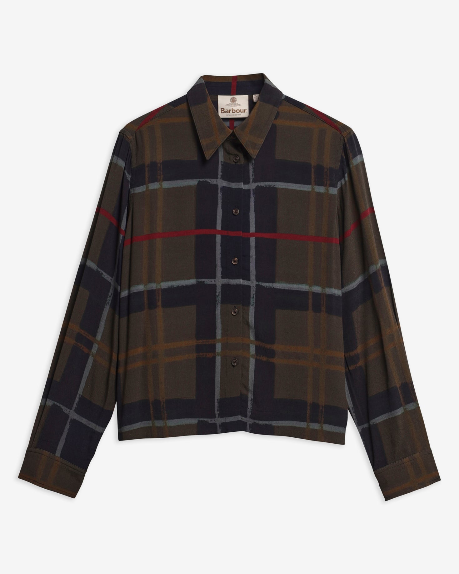 Kirklees Relaxed Long-Sleeved Shirt Shadow Classic Painted Tartan