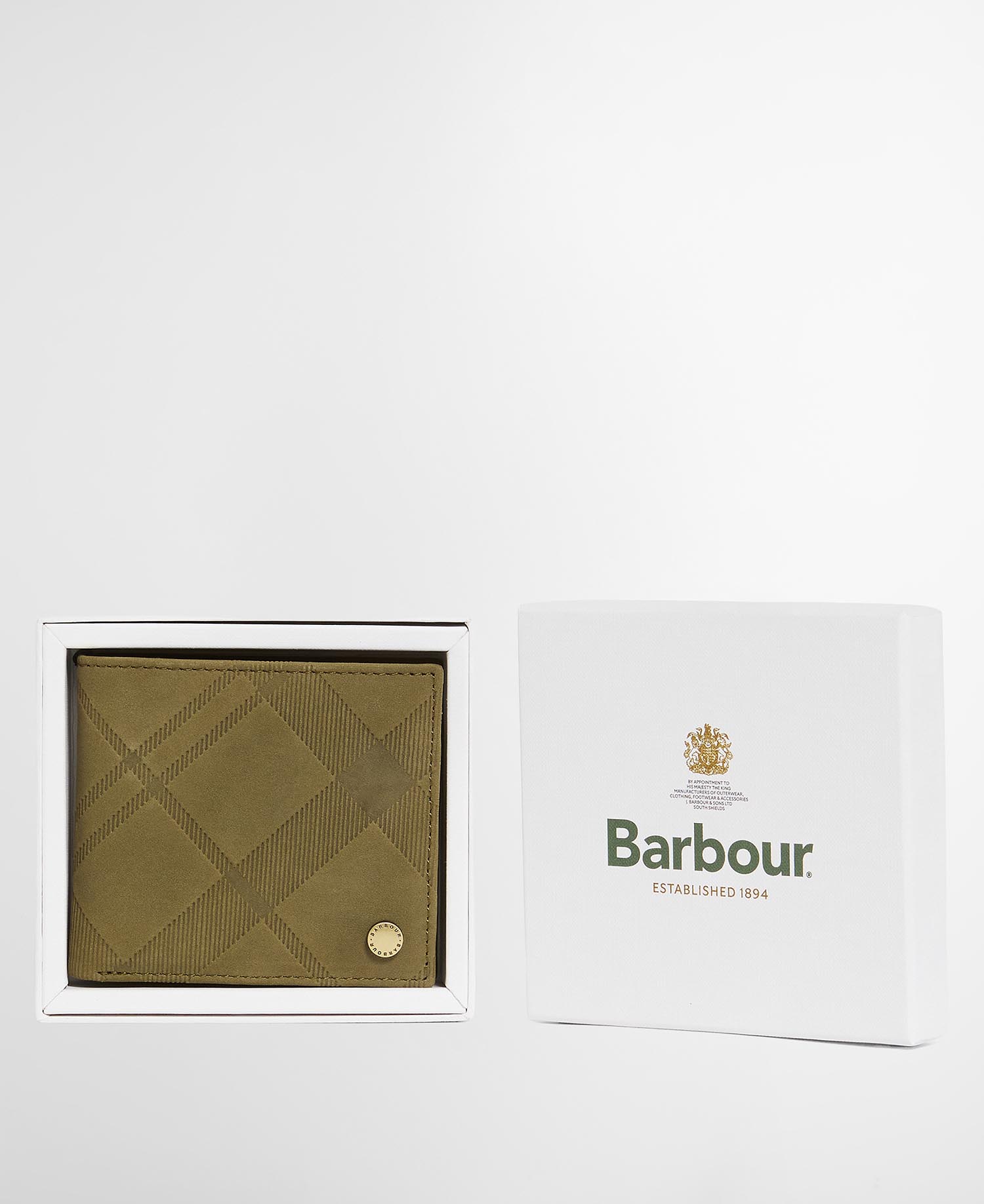 Barbour Lederportemonnaie Beith Tartan Khaki