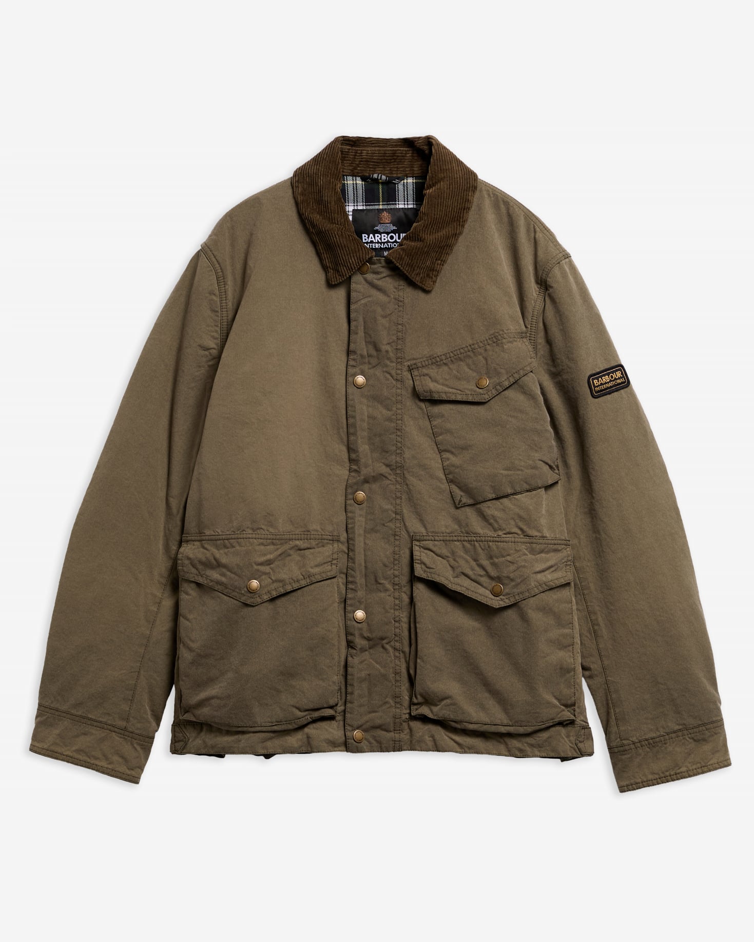 B.Intl Wachsjacke Winter Drifter Washed Olive Night