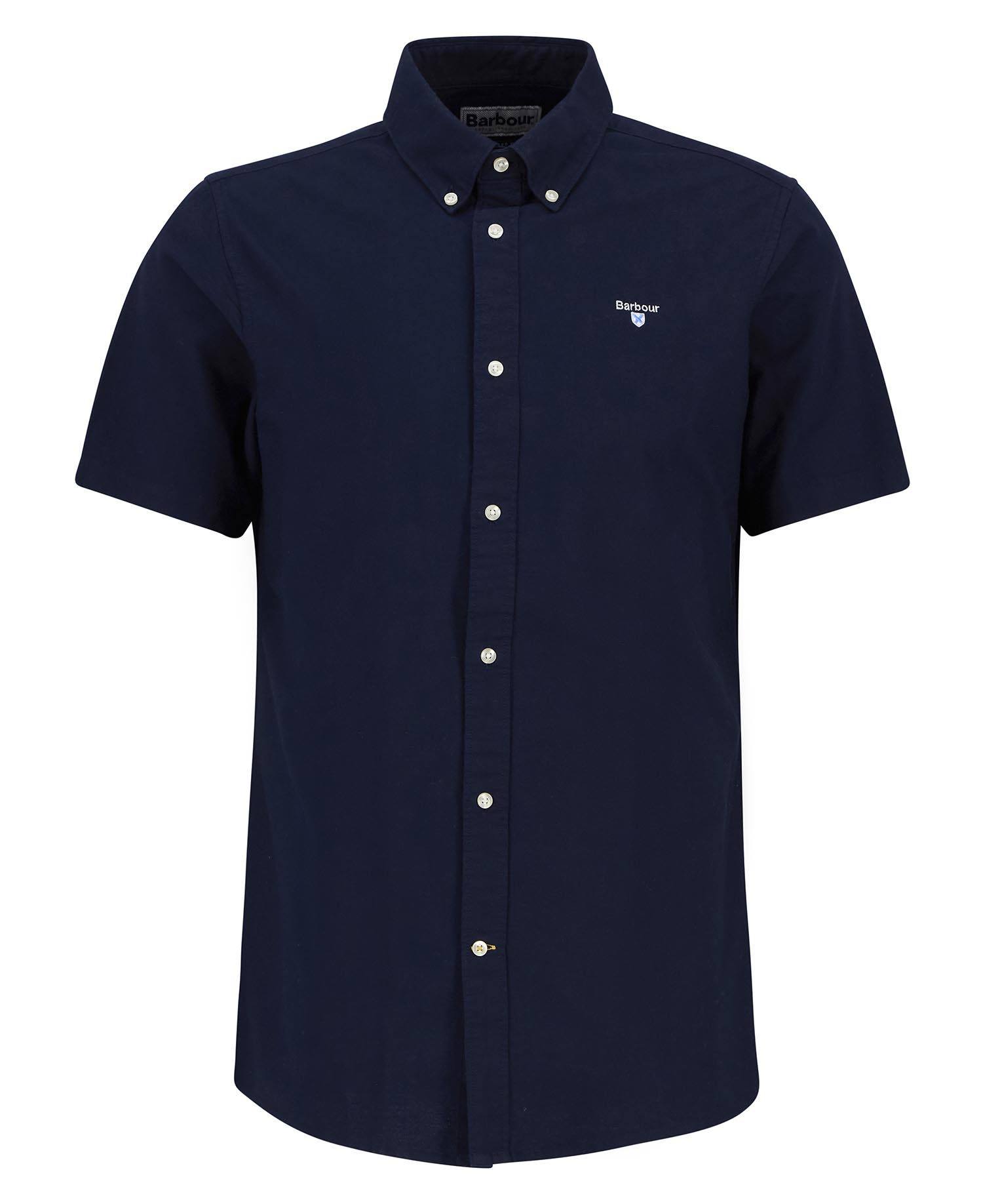 Oxtown Oxford Tailored Short-Sleeved Shirt Classic Navy
