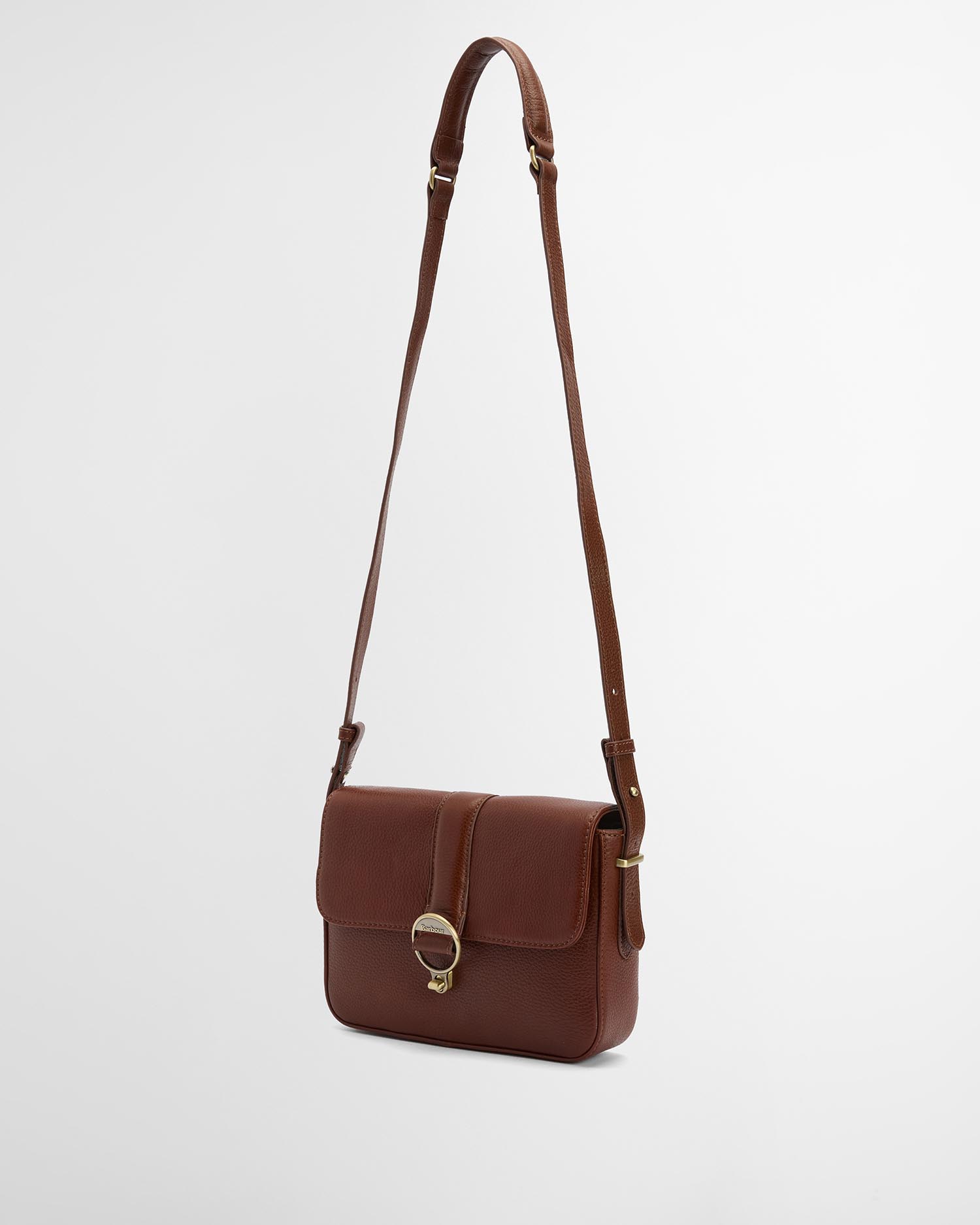 Borsa a tracolla in pelle Rosa Brown