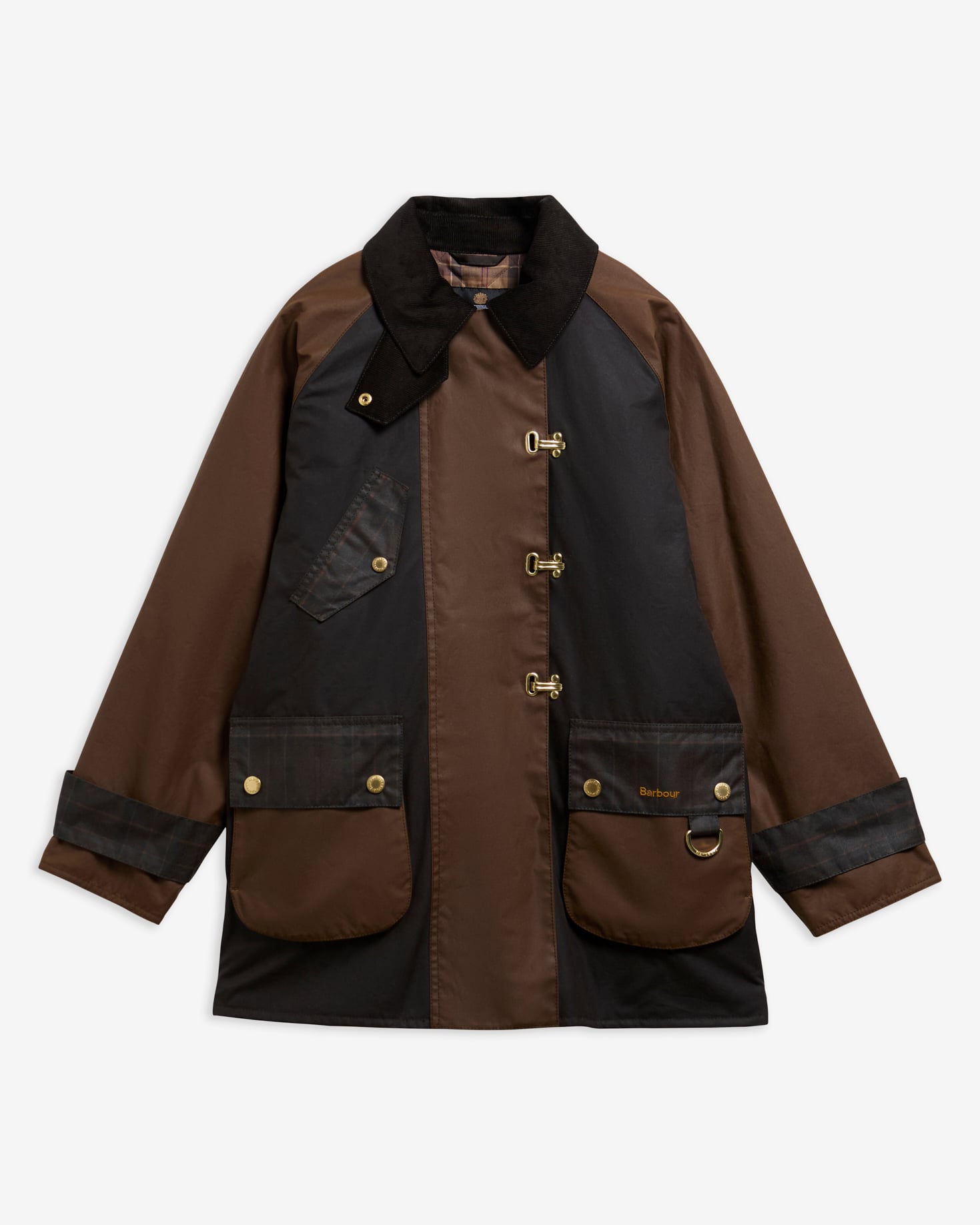 Giacca cerata Felton con motivo a quadri Rustic/Bark/Muted
