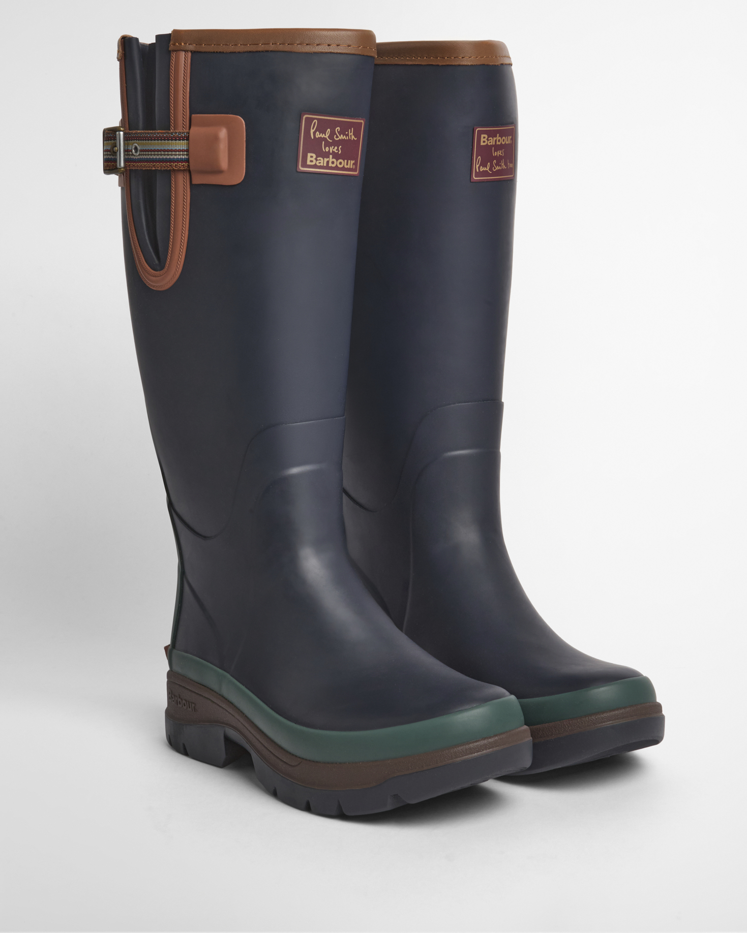Paul Smith Loves Barbour Damen Gummistiefel Navy