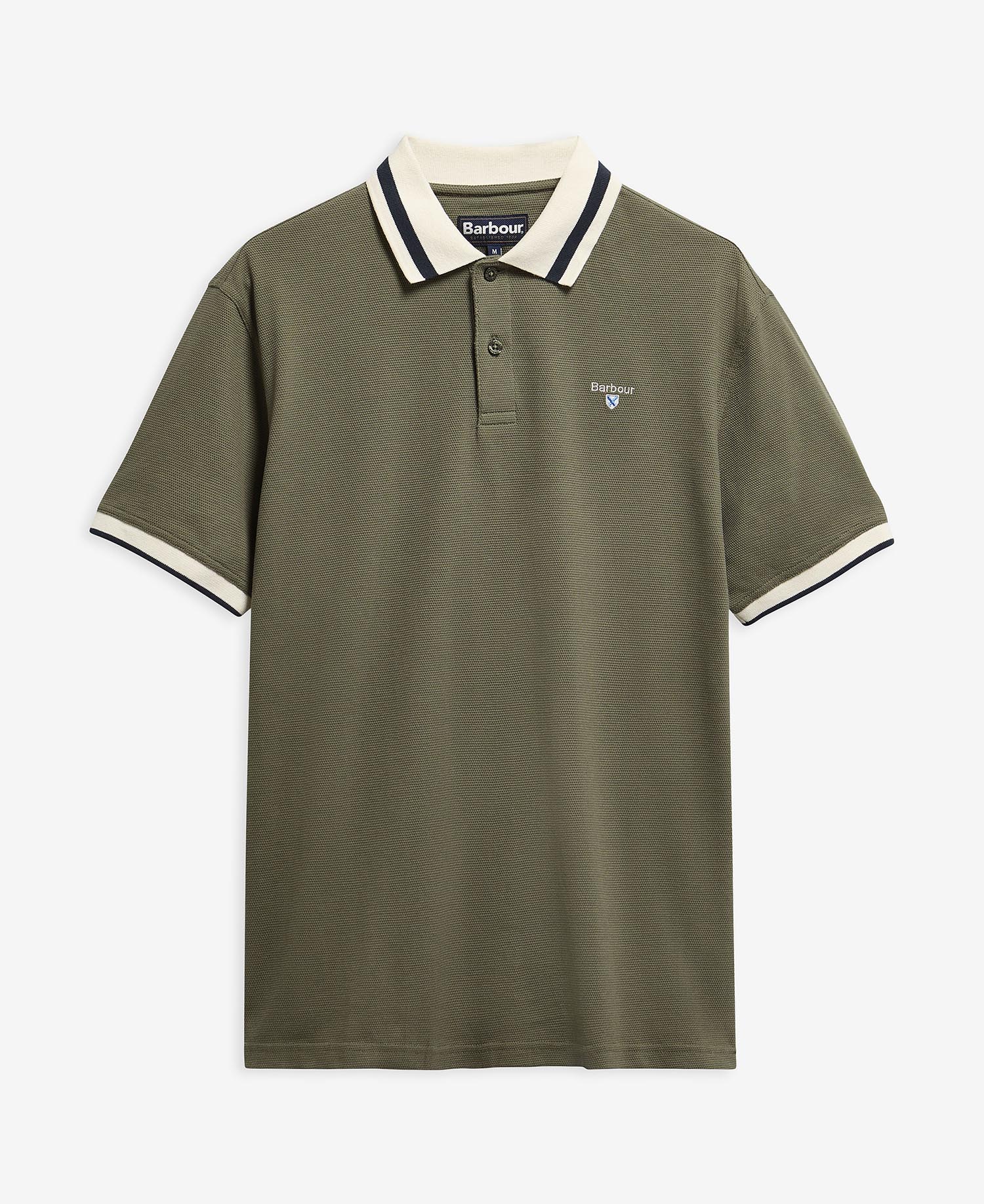 Anthorn Textured Tailored Polo Shirt Dusty Olive