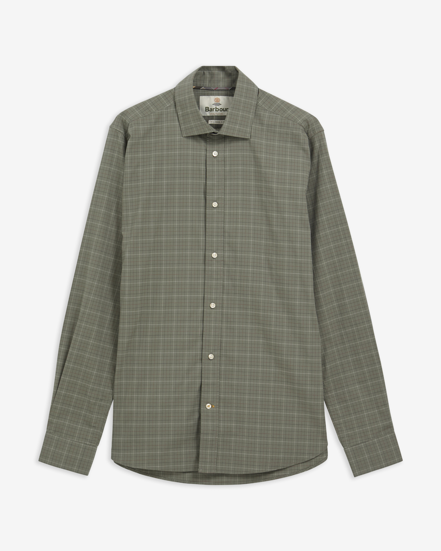 Ashfield Tailored Long-Sleeved Shirt Agave Green
