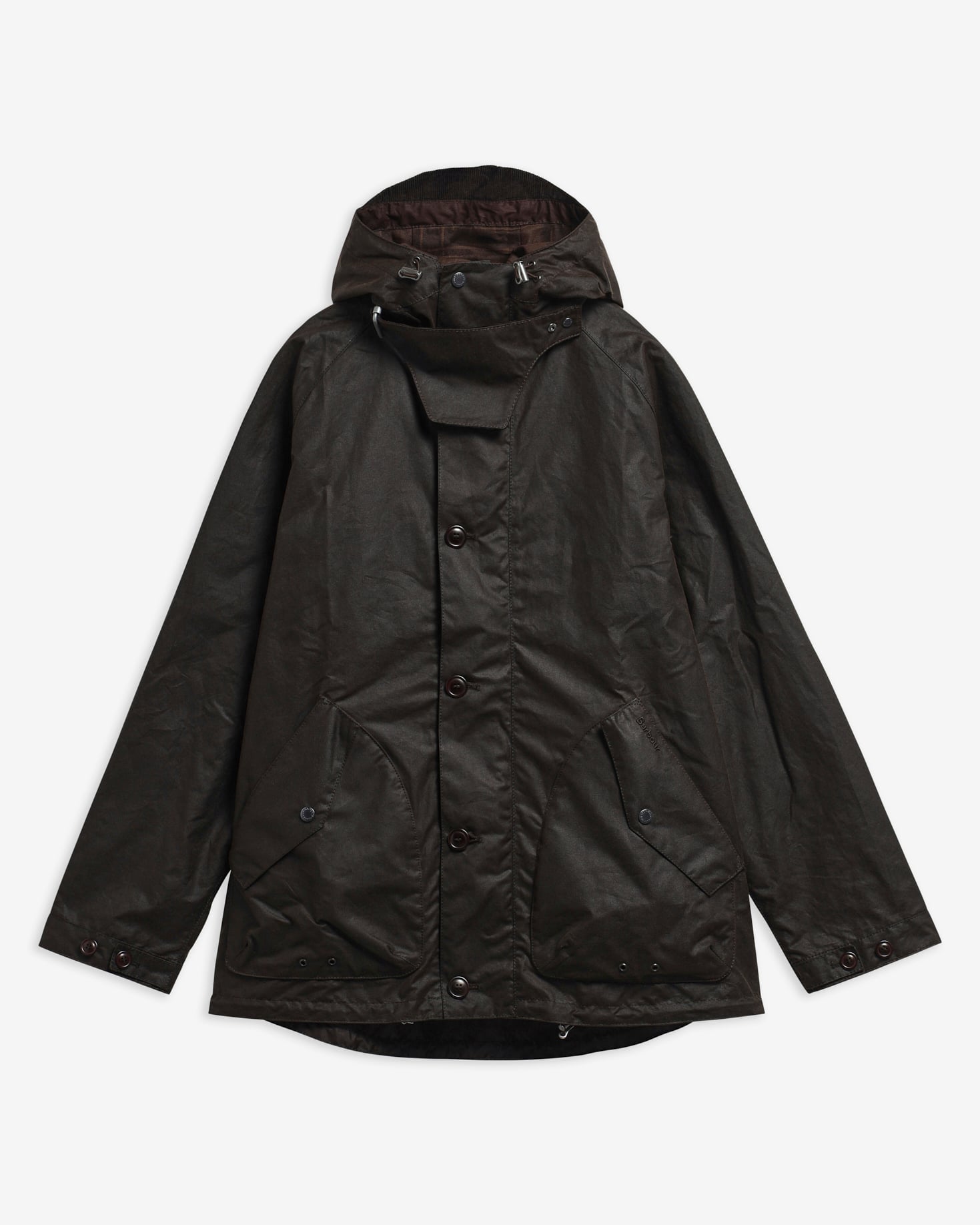 Re-Engineered Keiss Waxed Parka Dark Brown