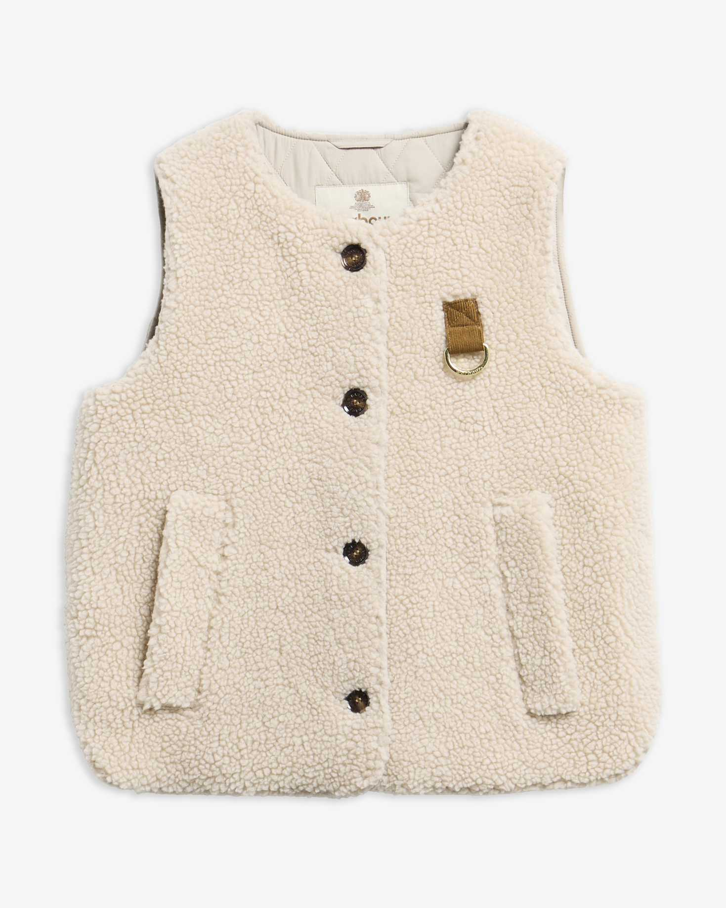 Bowes Fleece Gilet Ecru