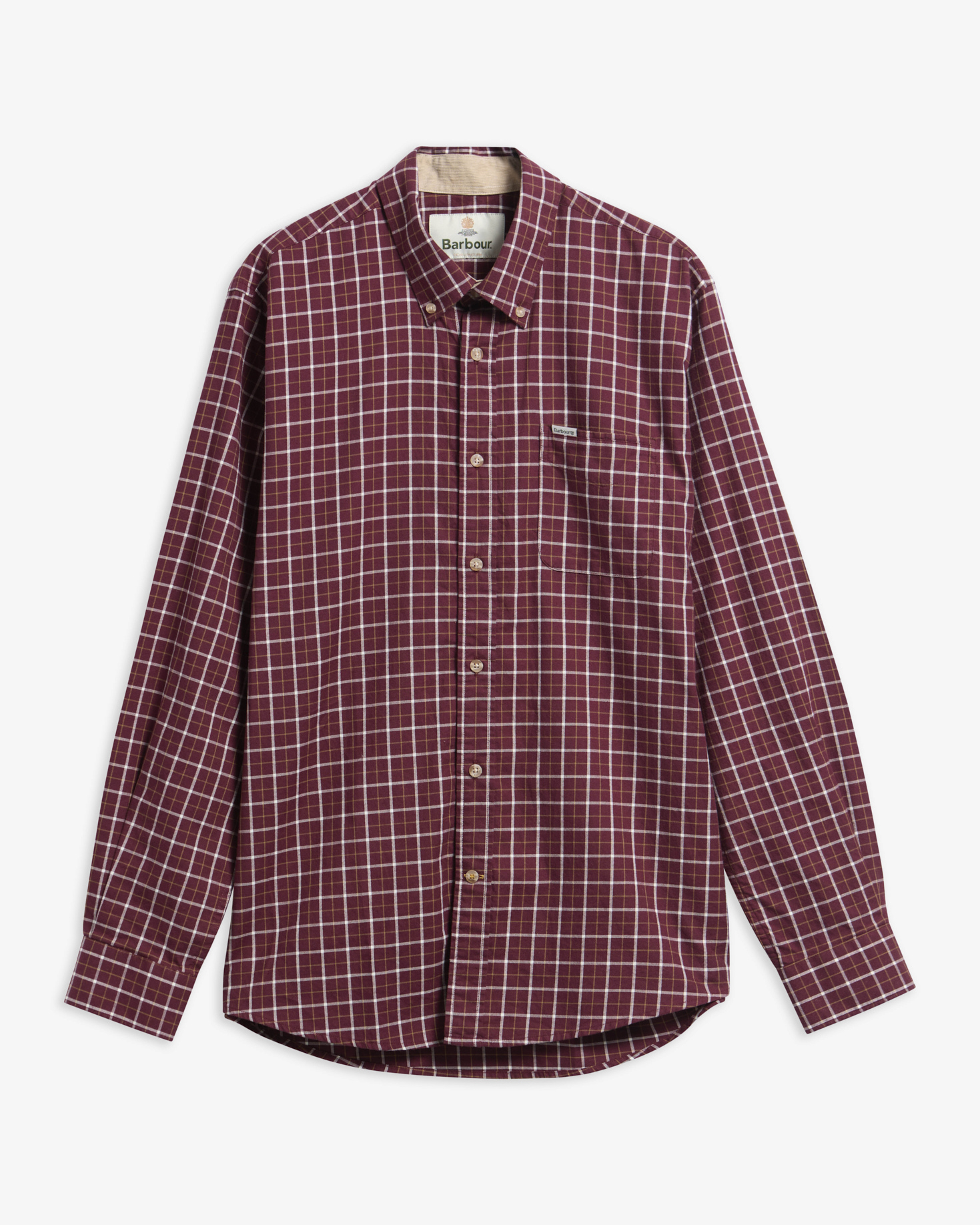 Hemd Bank Dark Bordeaux
