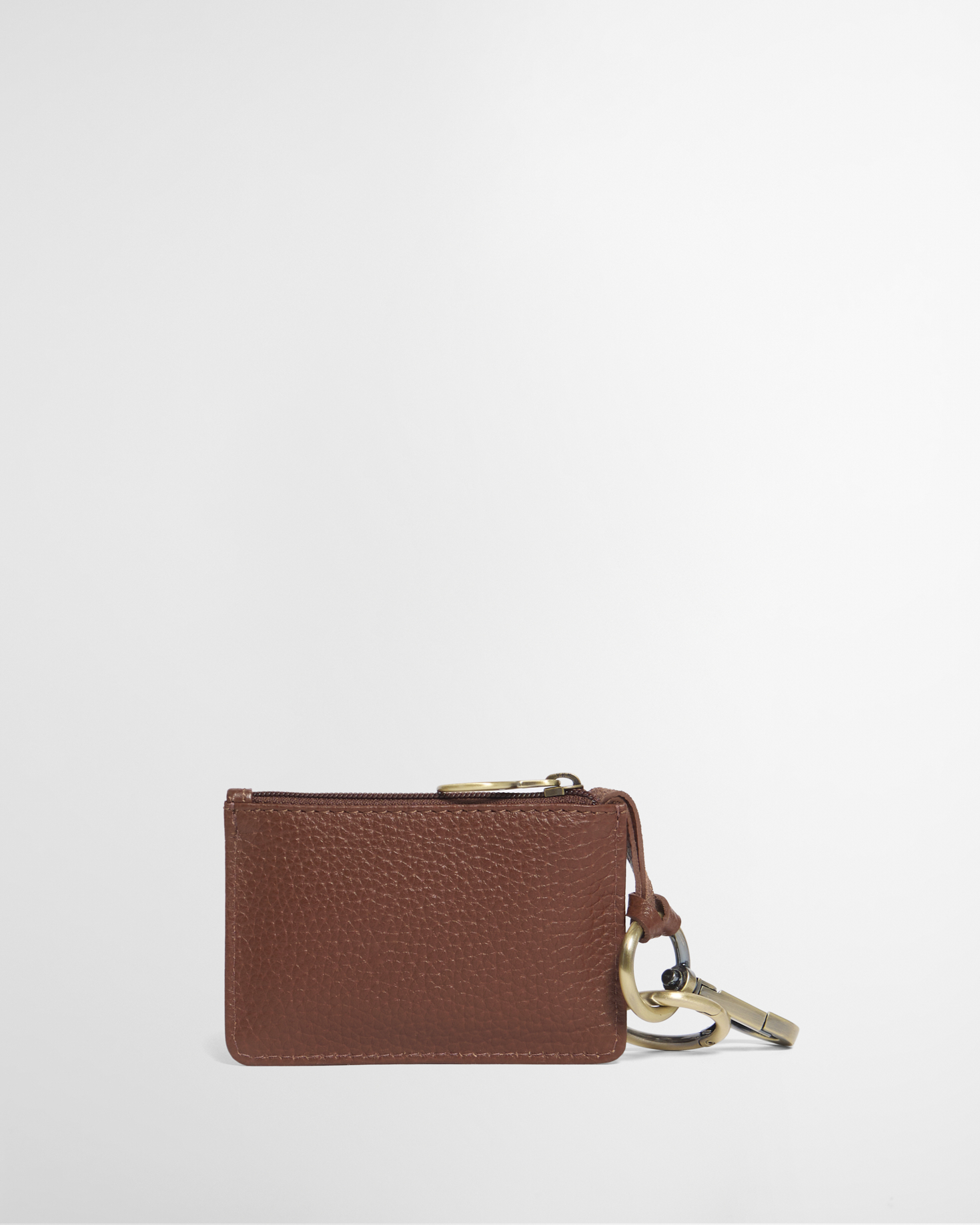 Ciondolo portamonete da borsa in pelle Brown