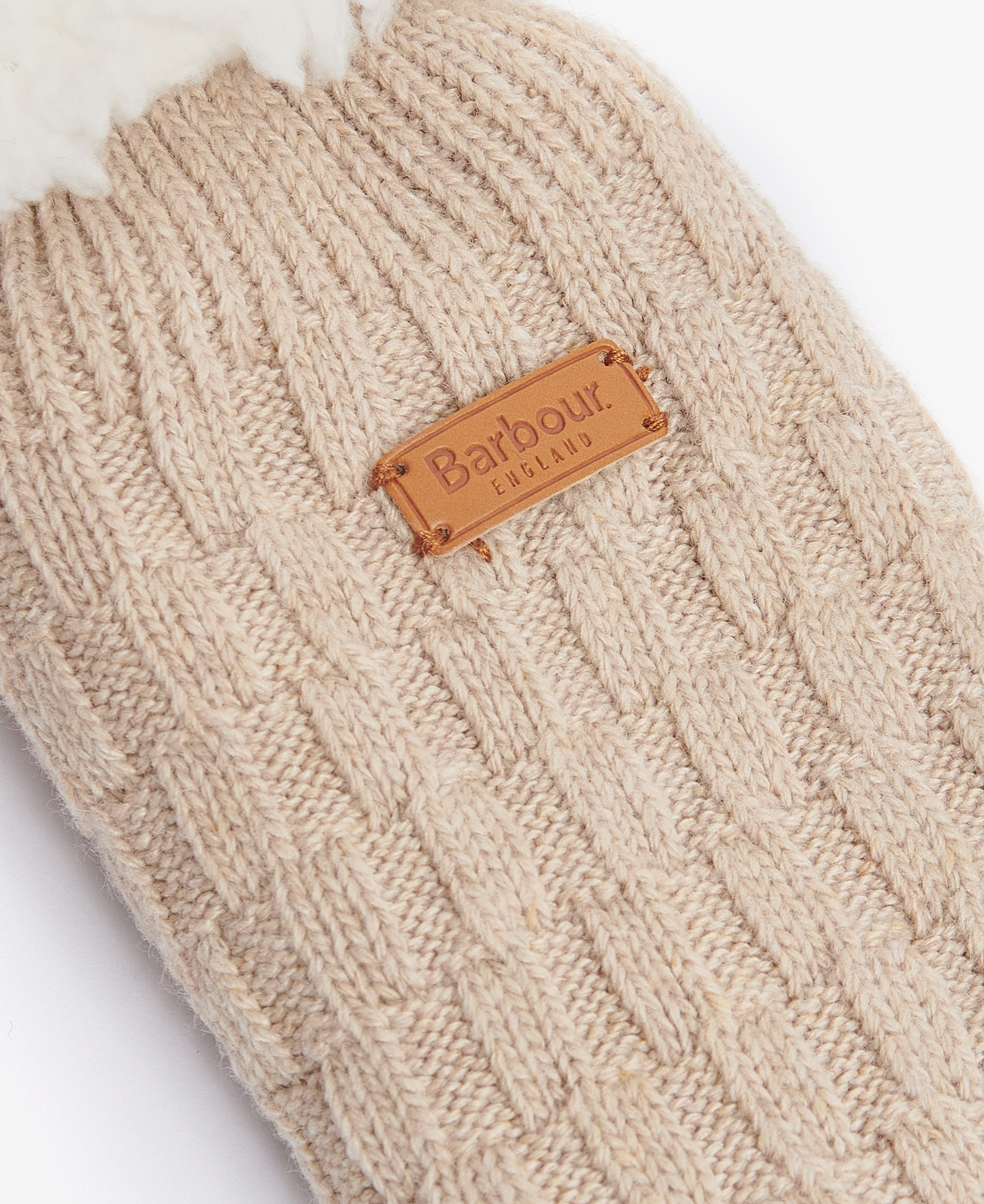 Cable Knit Lounge Socks Oatmeal