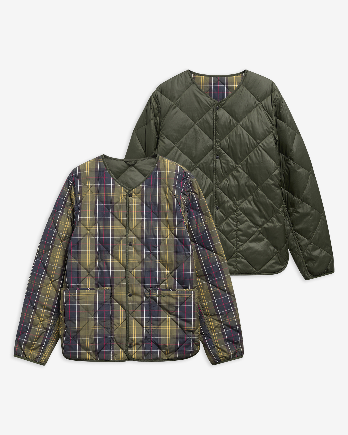 Piumino reversibile in piuma leggera e tartan Classic Tartan