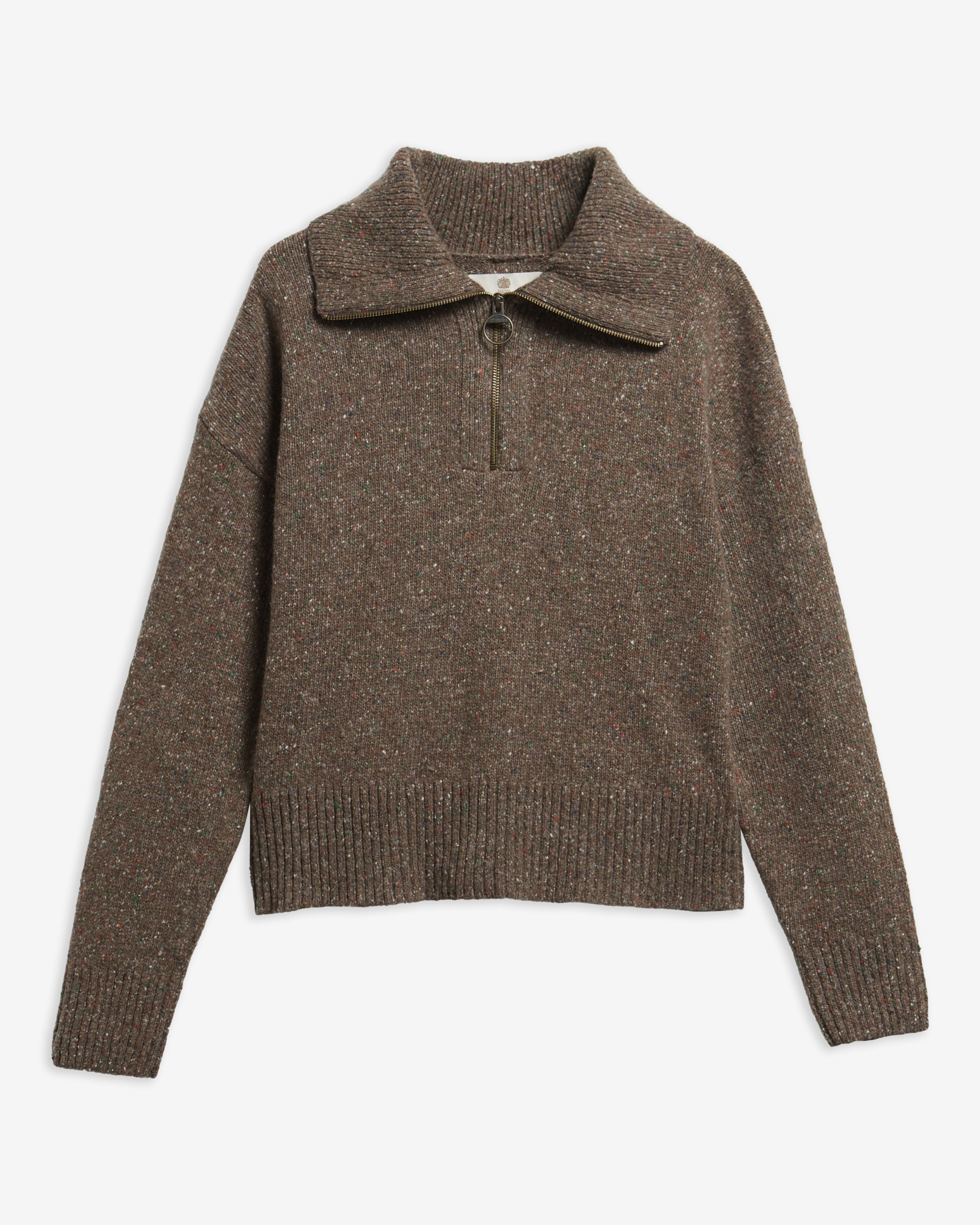Maglione con zip corta Lavensdale Deep Camel