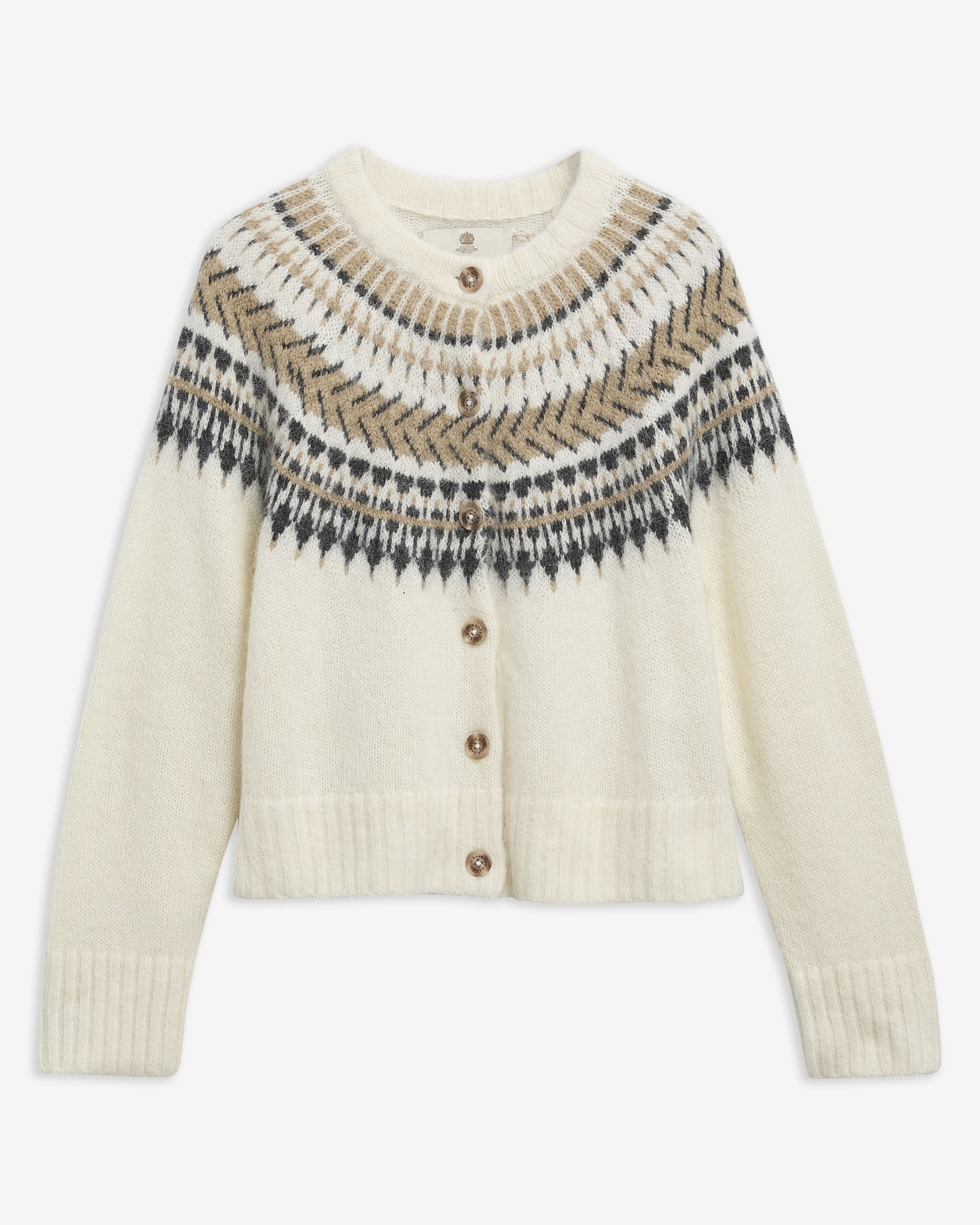 Barbour Cardigan Pauline Fair Isle Cloud Multi