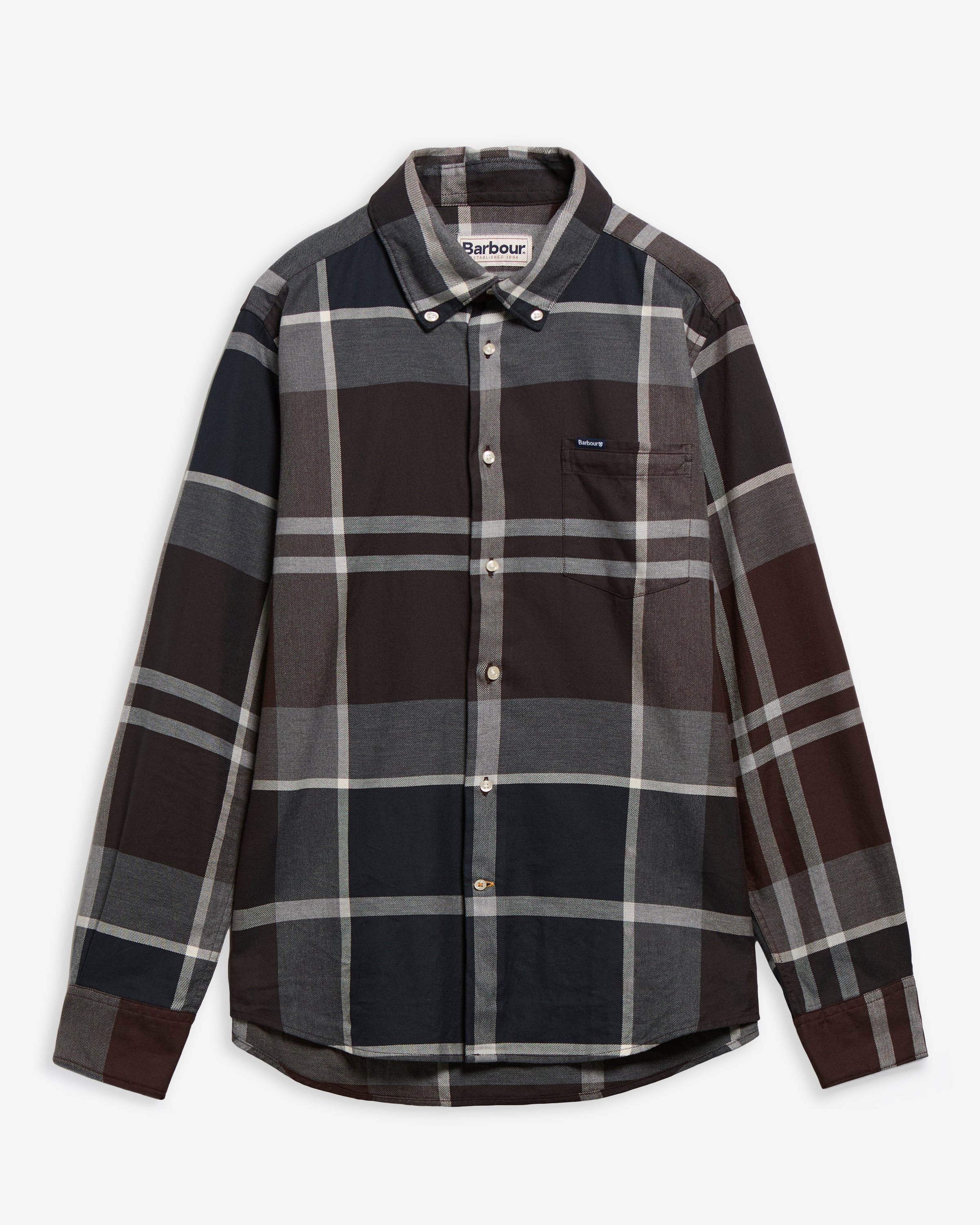 Camicia Dunoon a maniche lunghe dalla vestibilit&agrave; leggermente aderente Midnight Oak Tartan