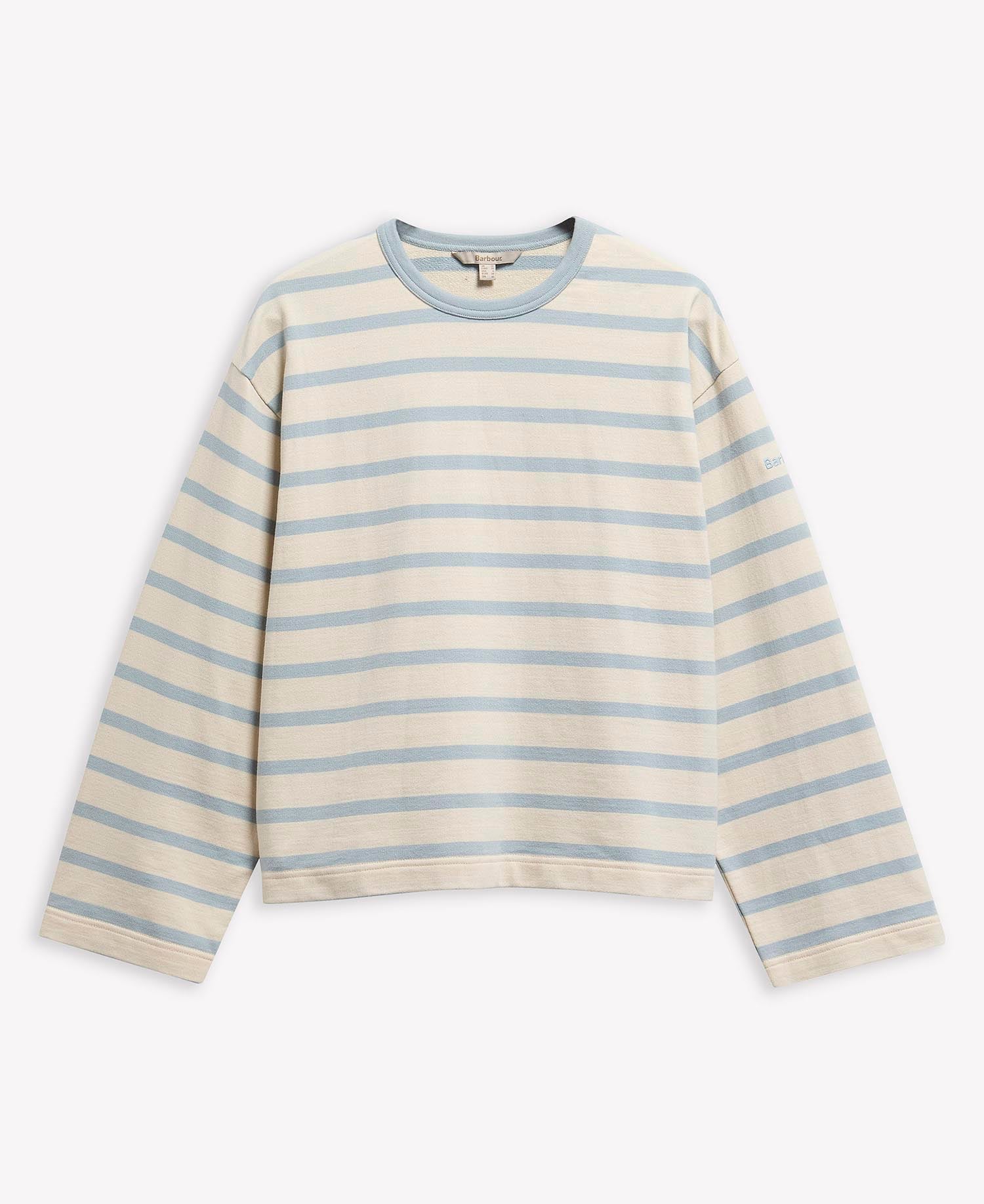 Sweatshirt Fawley Striped Original Ecru/Celestial Blue Stripe