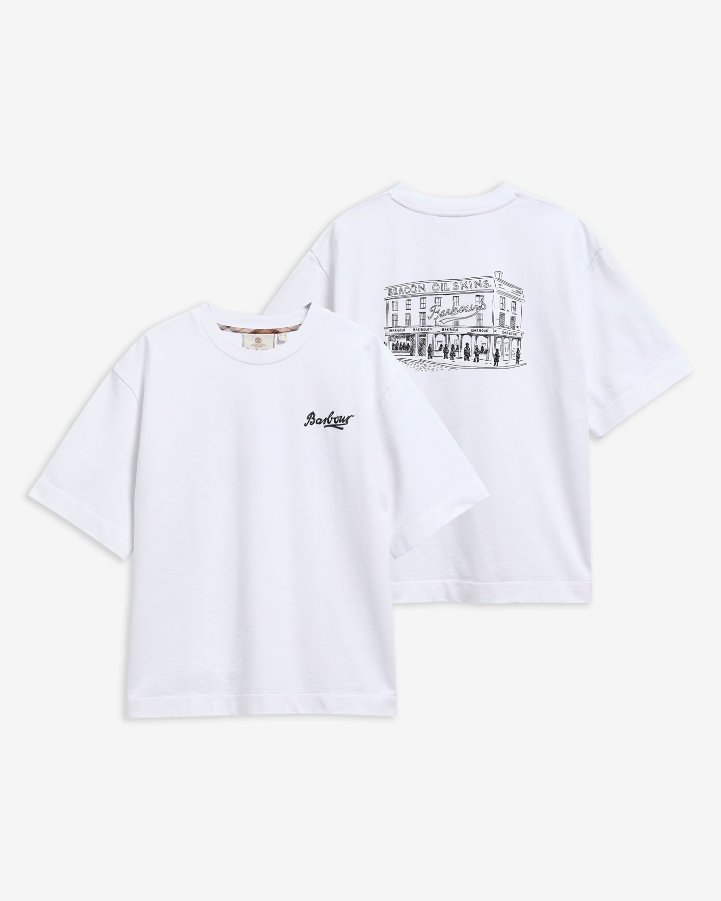 Barbour T-Shirt Gracefield Oversized White