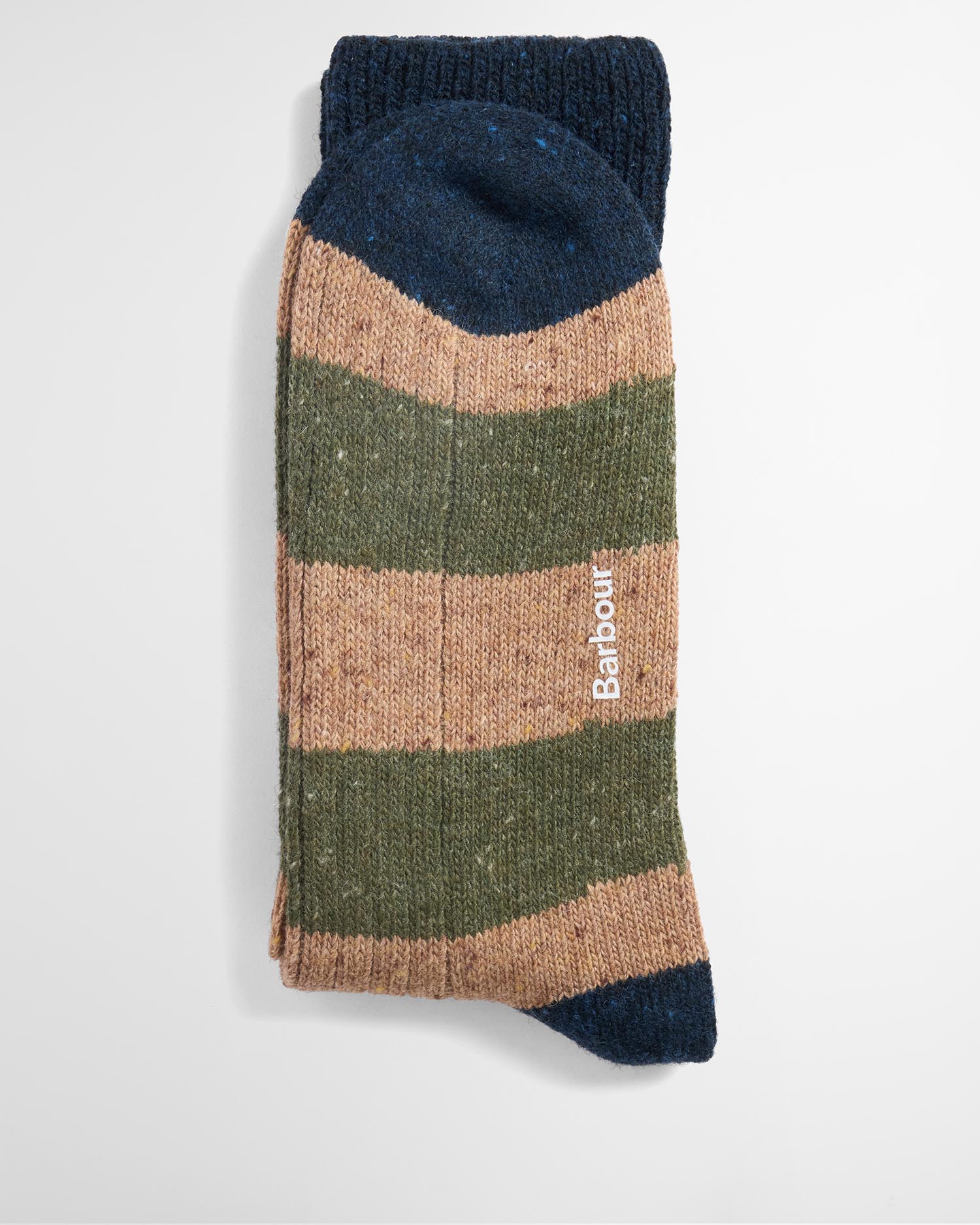 Houghton Stripe Socks Military Brown/Olive