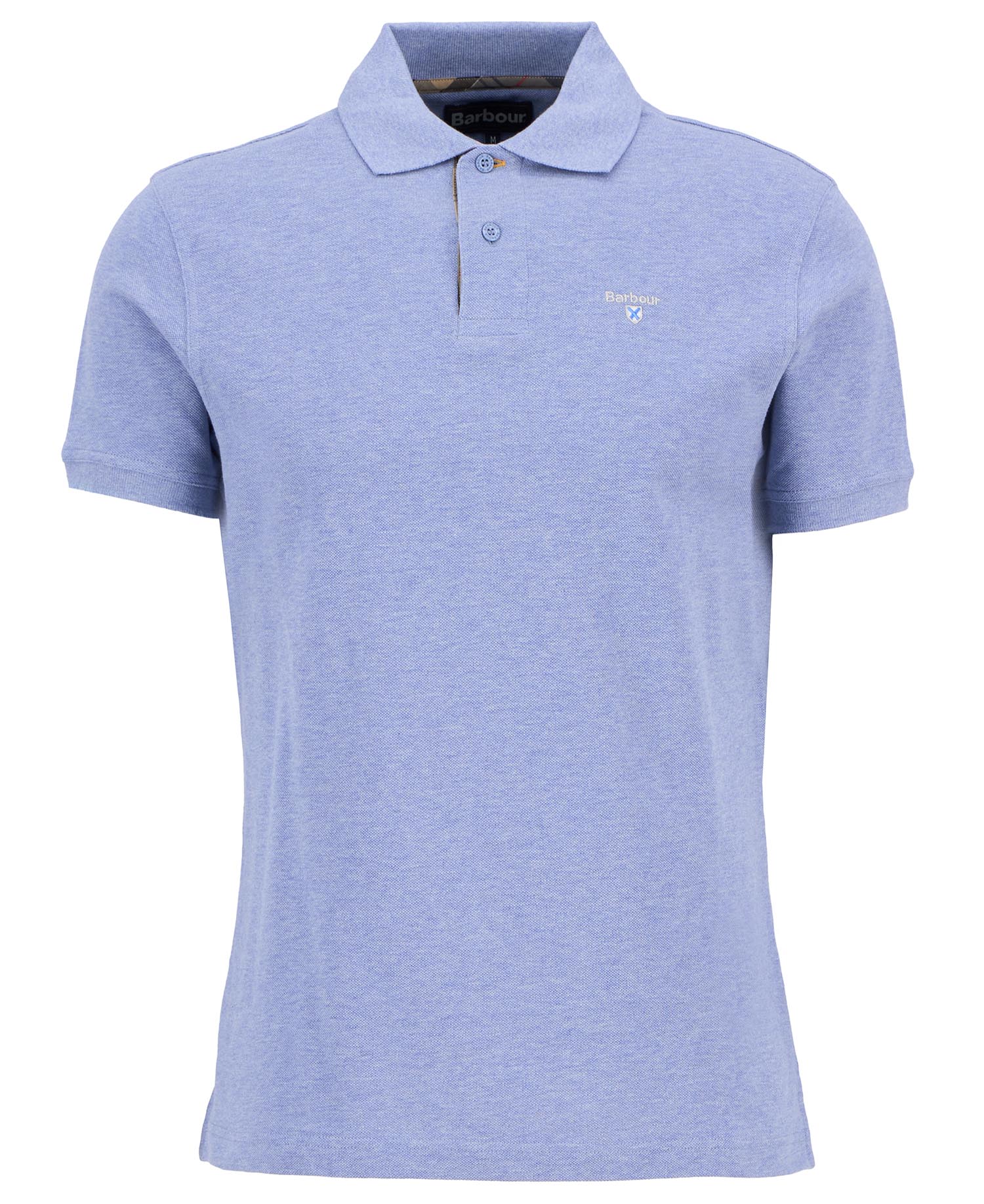 Tartan Pique Polo Shirt Sky Marl-Dress