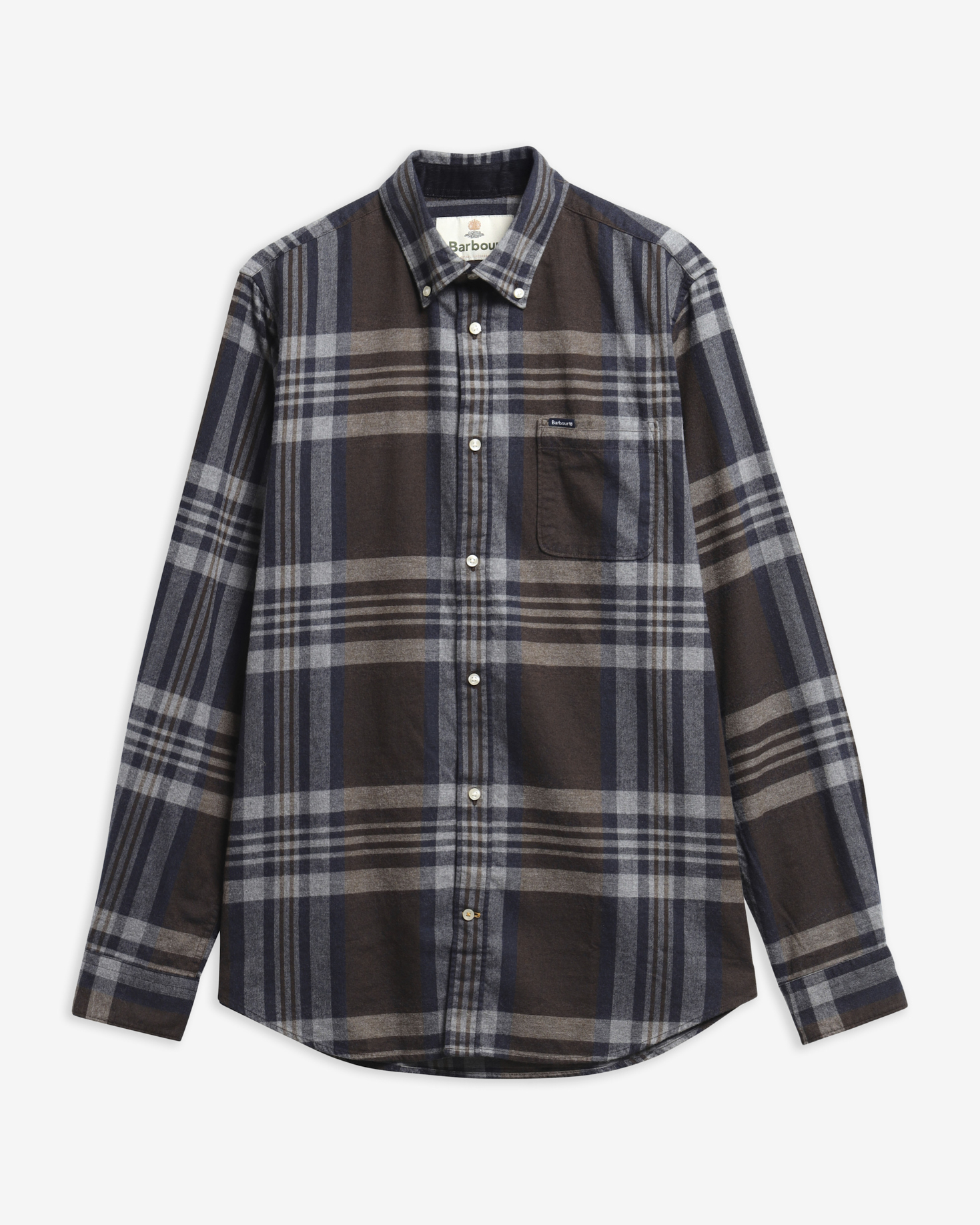Camicia Dovedale a maniche lunghe leggermente aderente Dark Sand