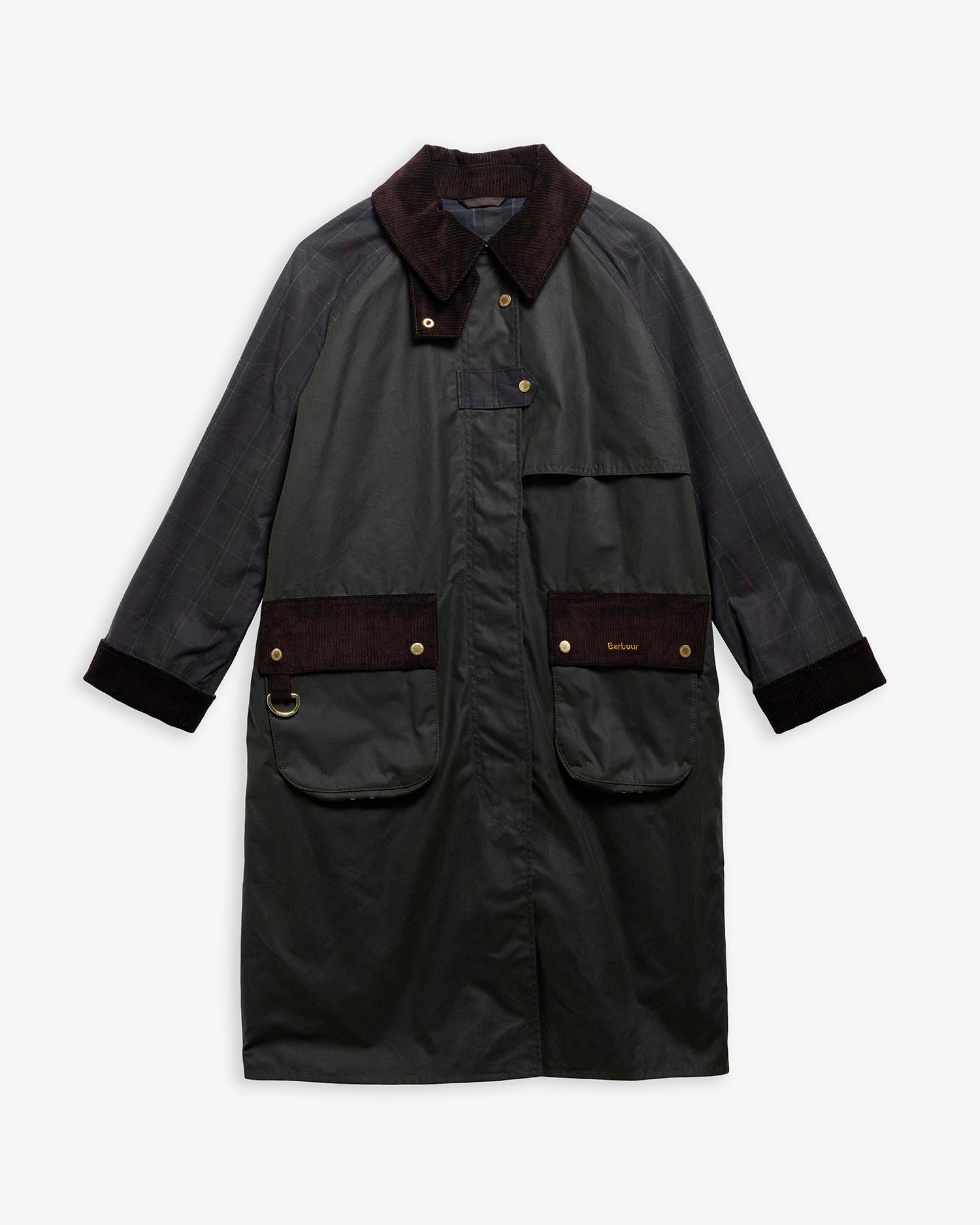 Barbour Wachsjacke Kirklees Checked Fern/Classic/Shadow Classic