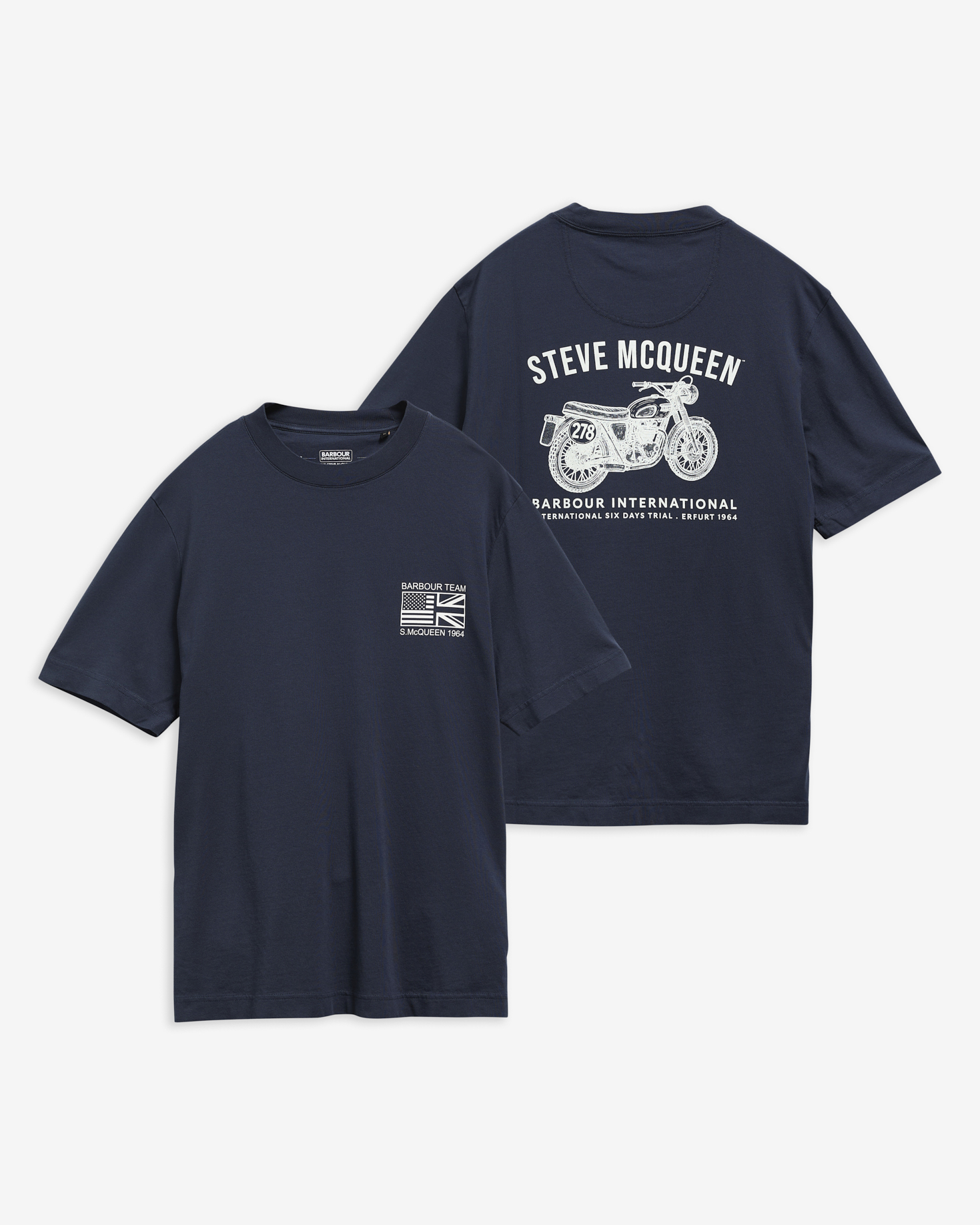 B.Intl T-Shirt Steve McQueen Grange Graphic Navy
