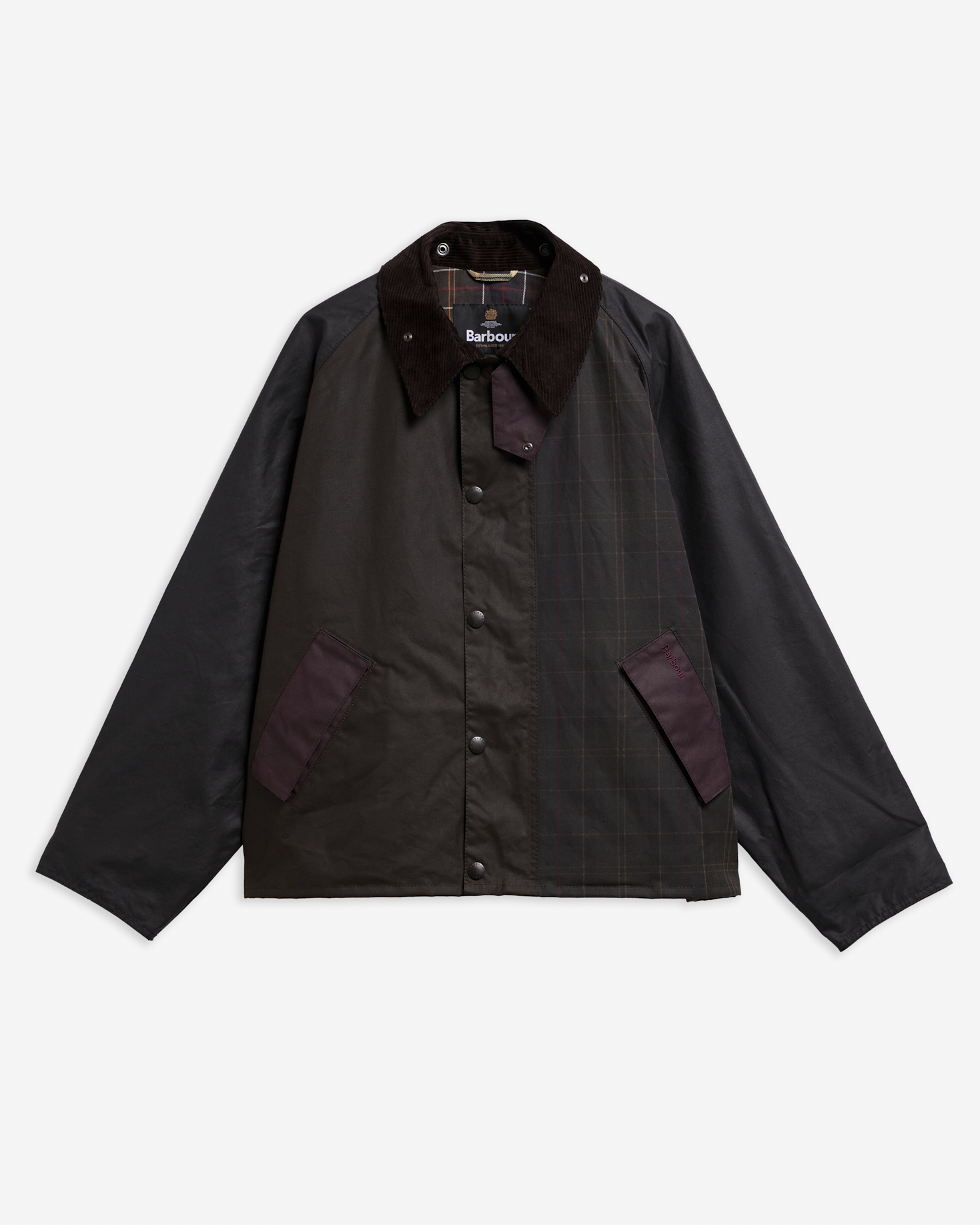 Patchwork Transport Waxed Jacket Tartan Multi