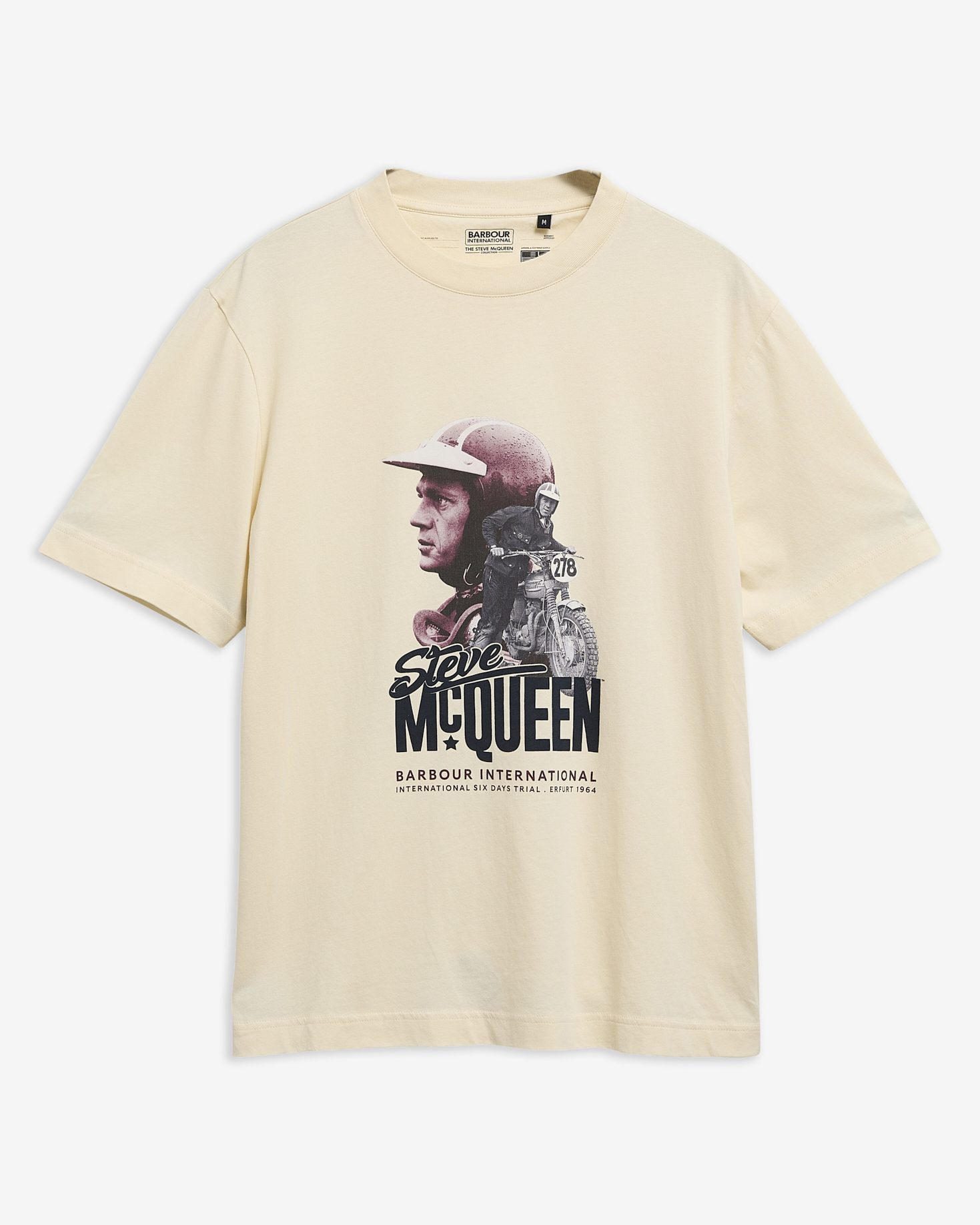 B.Intl T-Shirt Steve McQueen Rainey Graphic Chalk