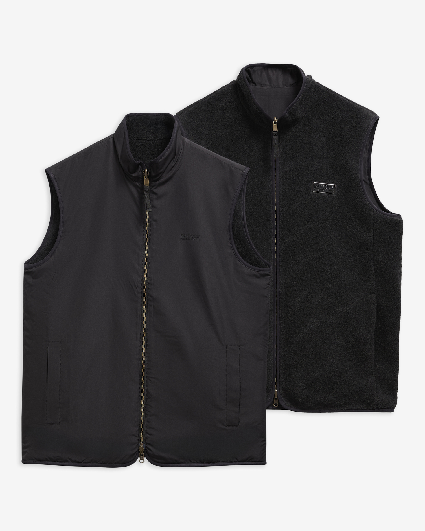 B.Intl Fleeceweste Reversible Dark Black