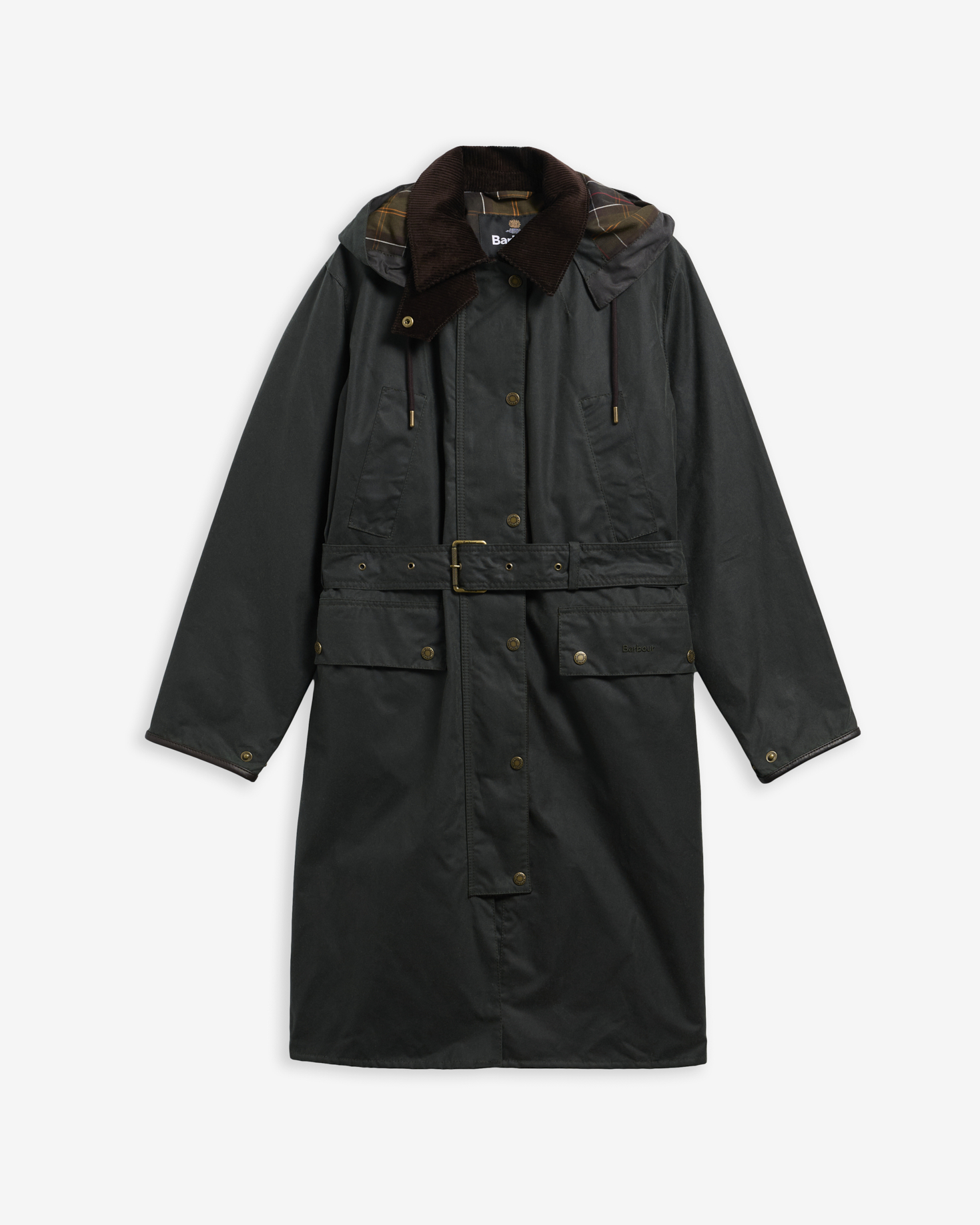Barbour Wachsjacke Antoinette Longline Sage/Classic