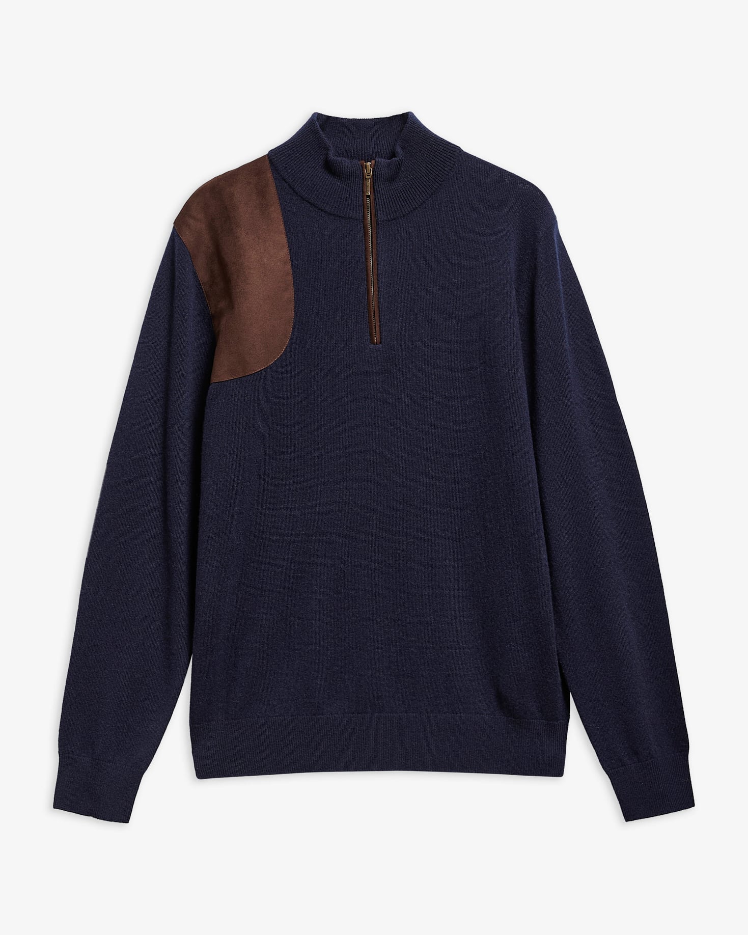 Whitworth Wool-Cashmere Half-Zip Jumper Dark Navy