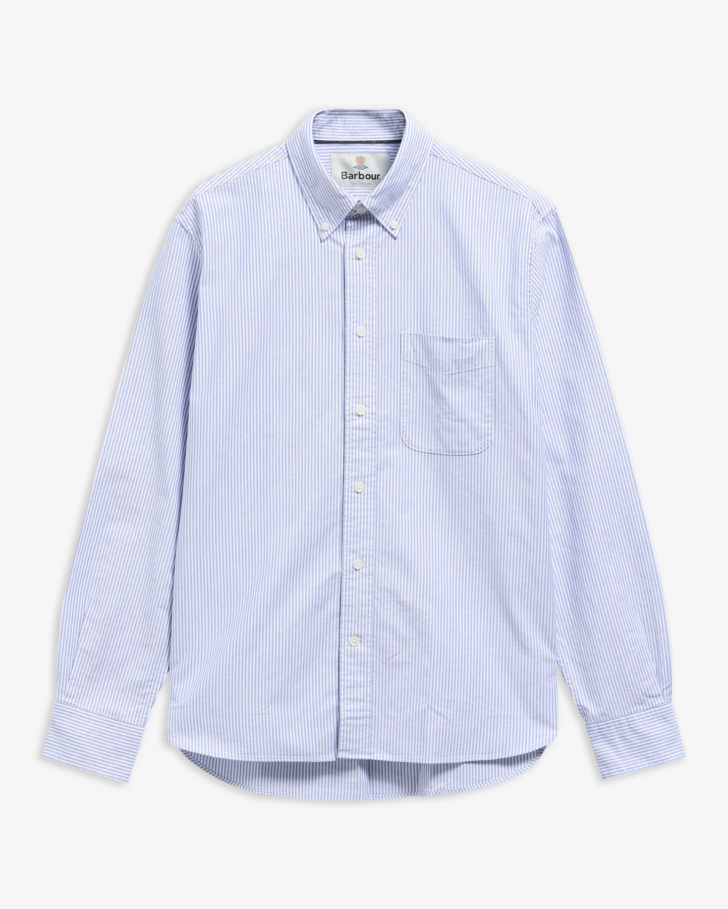 Camicia a maniche lunghe e righe con taglio classico Blue