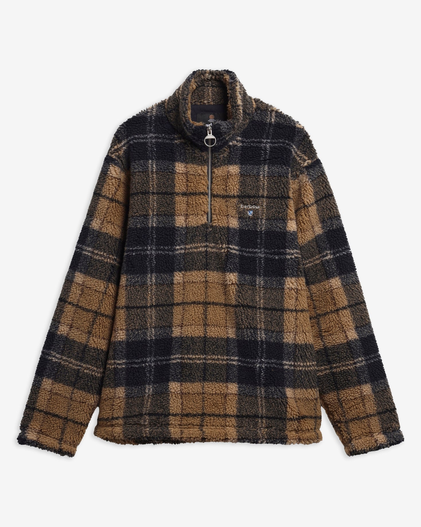 Barbour Fleecepullover Tartan Half-Zip Birchwood Dress Tartan