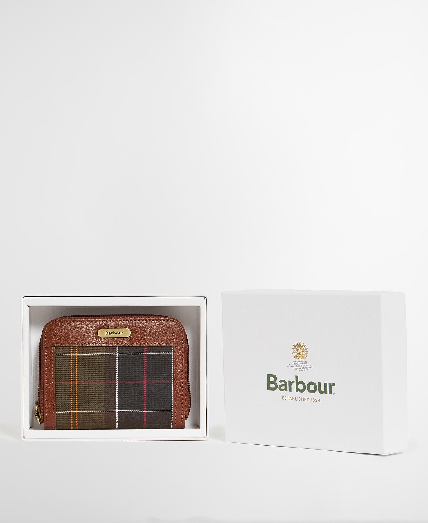 Barbour Lederportemonnaie Daphne Mini Tartan Classic/Brown