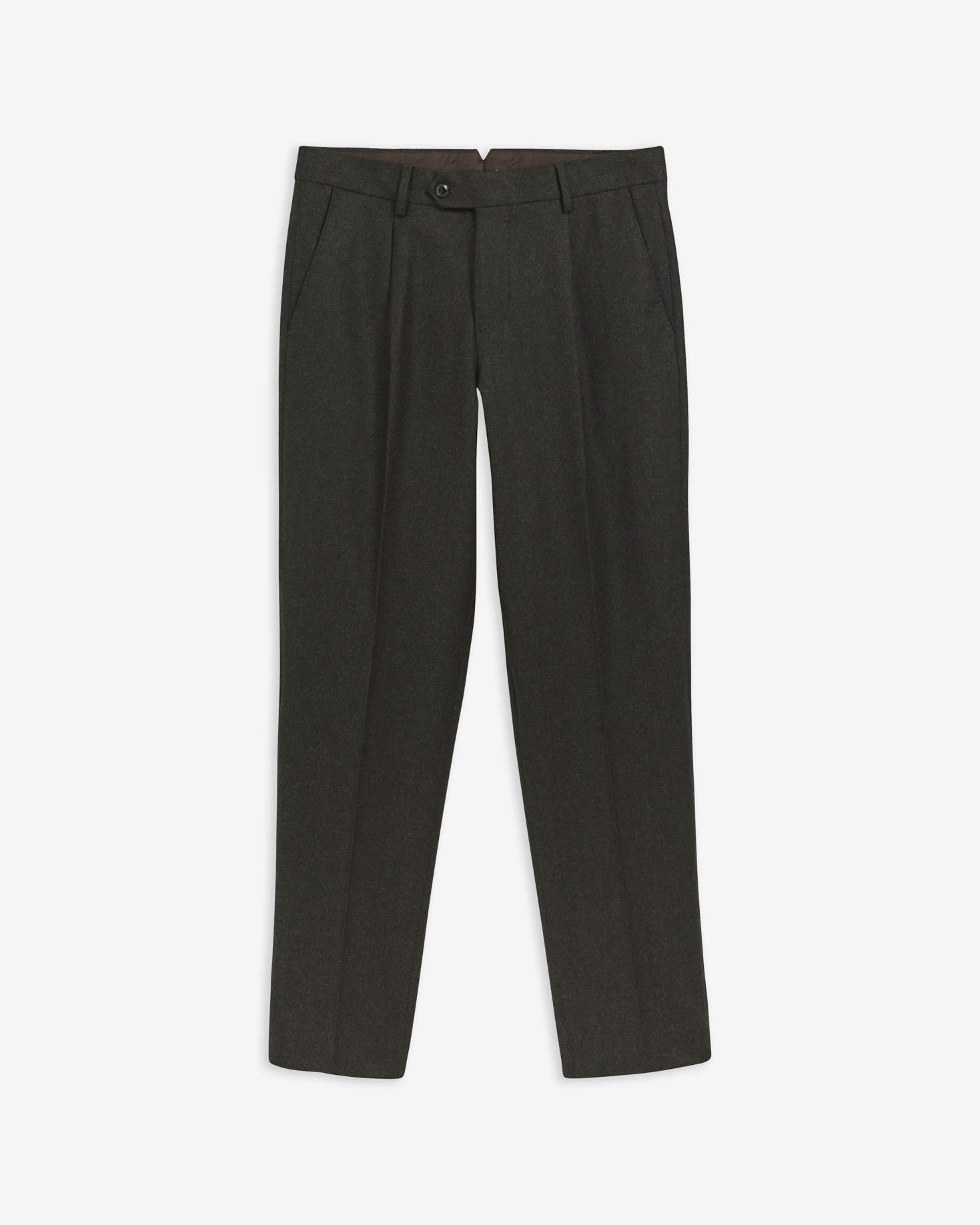 Fairford Herringbone Tailored Trousers Navy