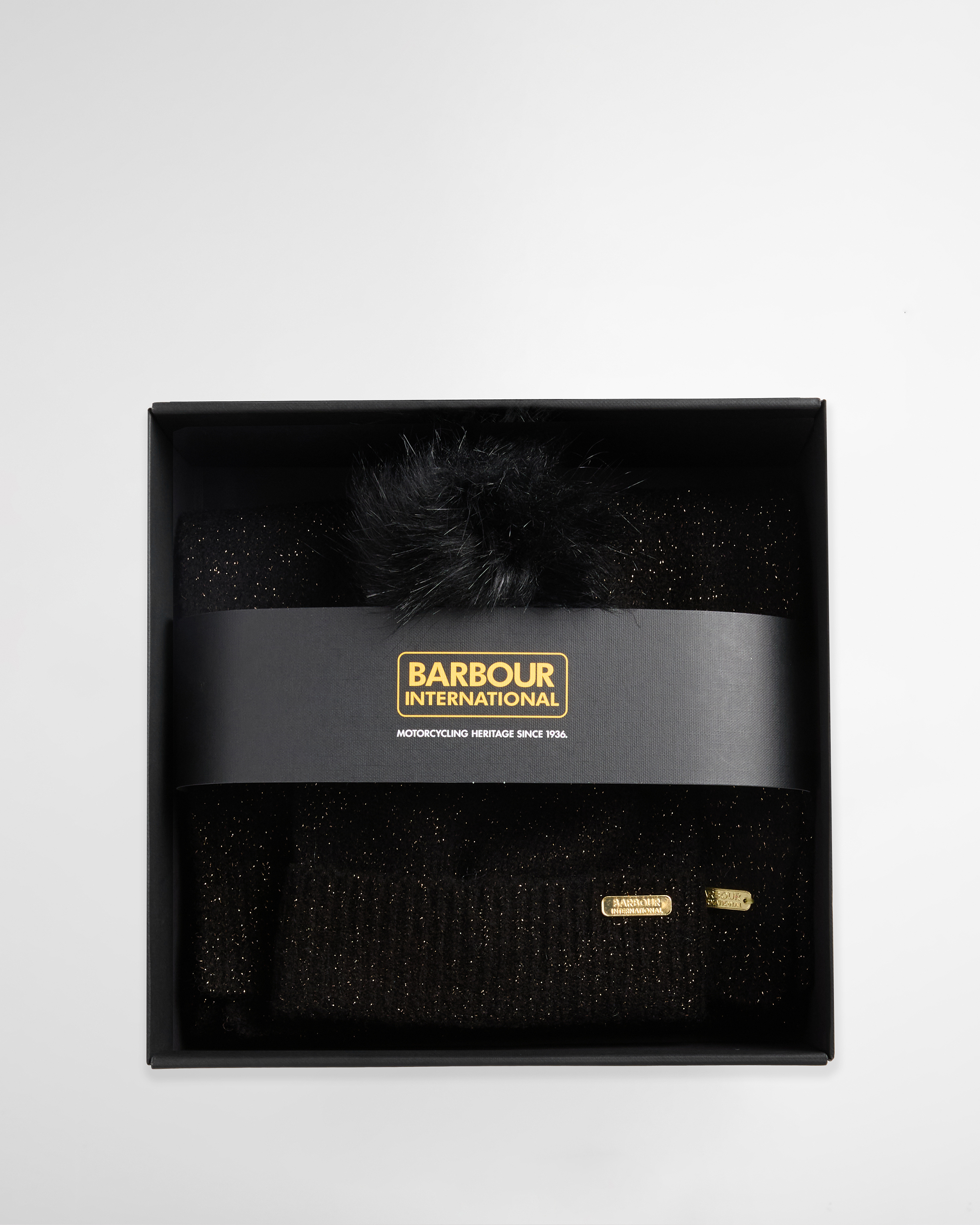 Sparkle Beanie & Scarf Gift Set Classic Black
