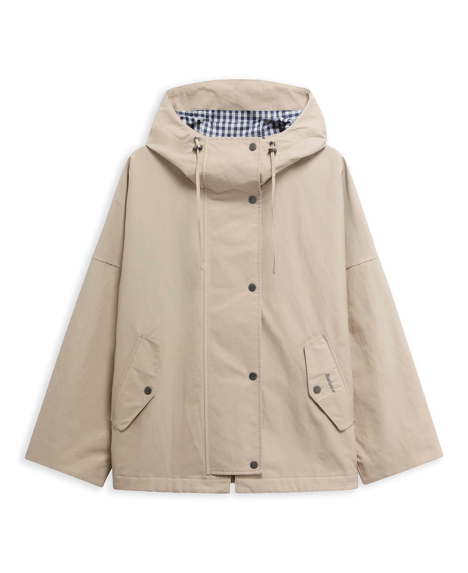 Kingswood Showerproof Jacket Light Sand/Navy Gingham