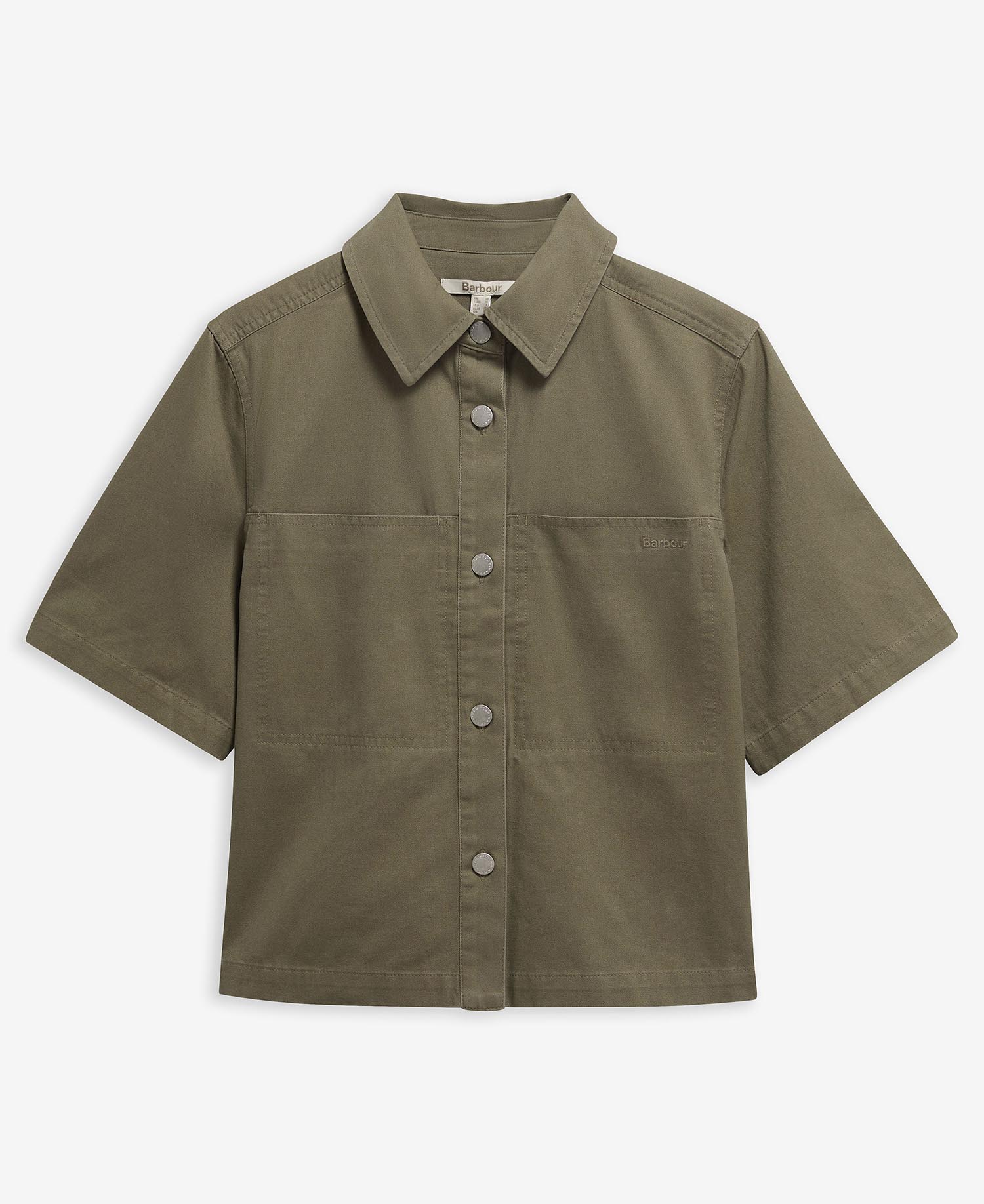 Camicia Aylesby a maniche corte con taglio squadrato Dusky Green