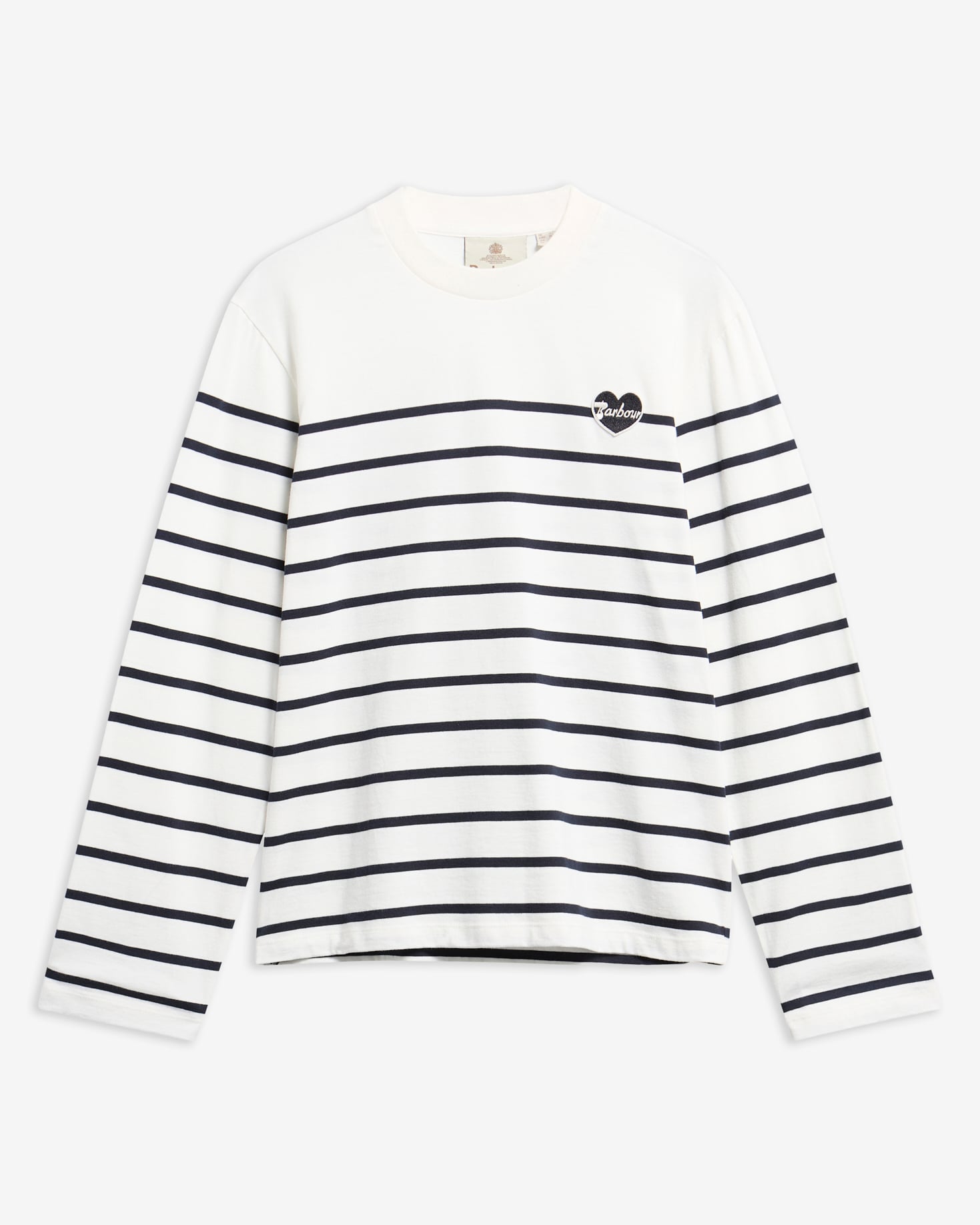 Barbour Langarmshirt Harling Striped Cloud/Dark Navy