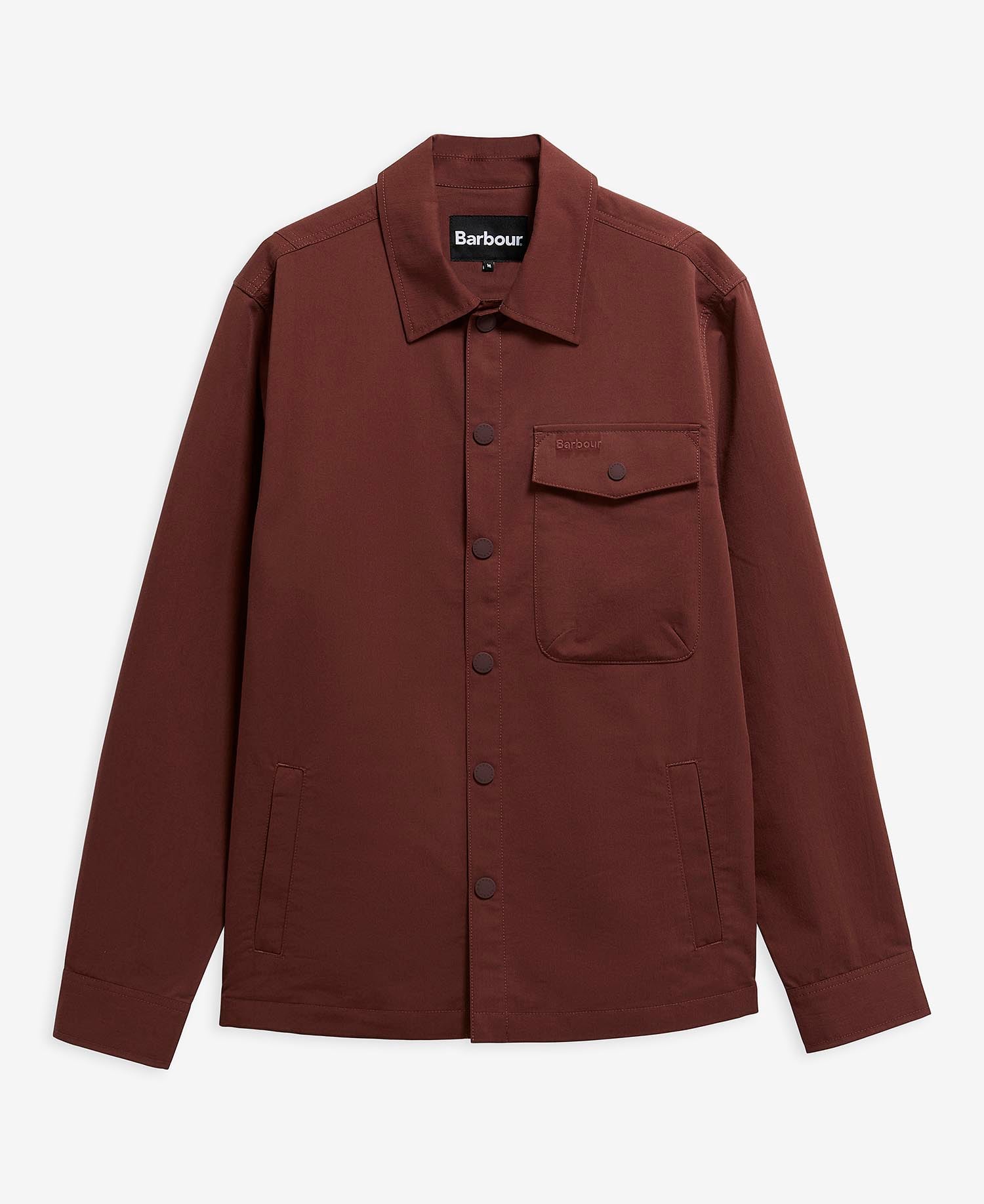 Strickland Textured Overshirt Burnt Pepper