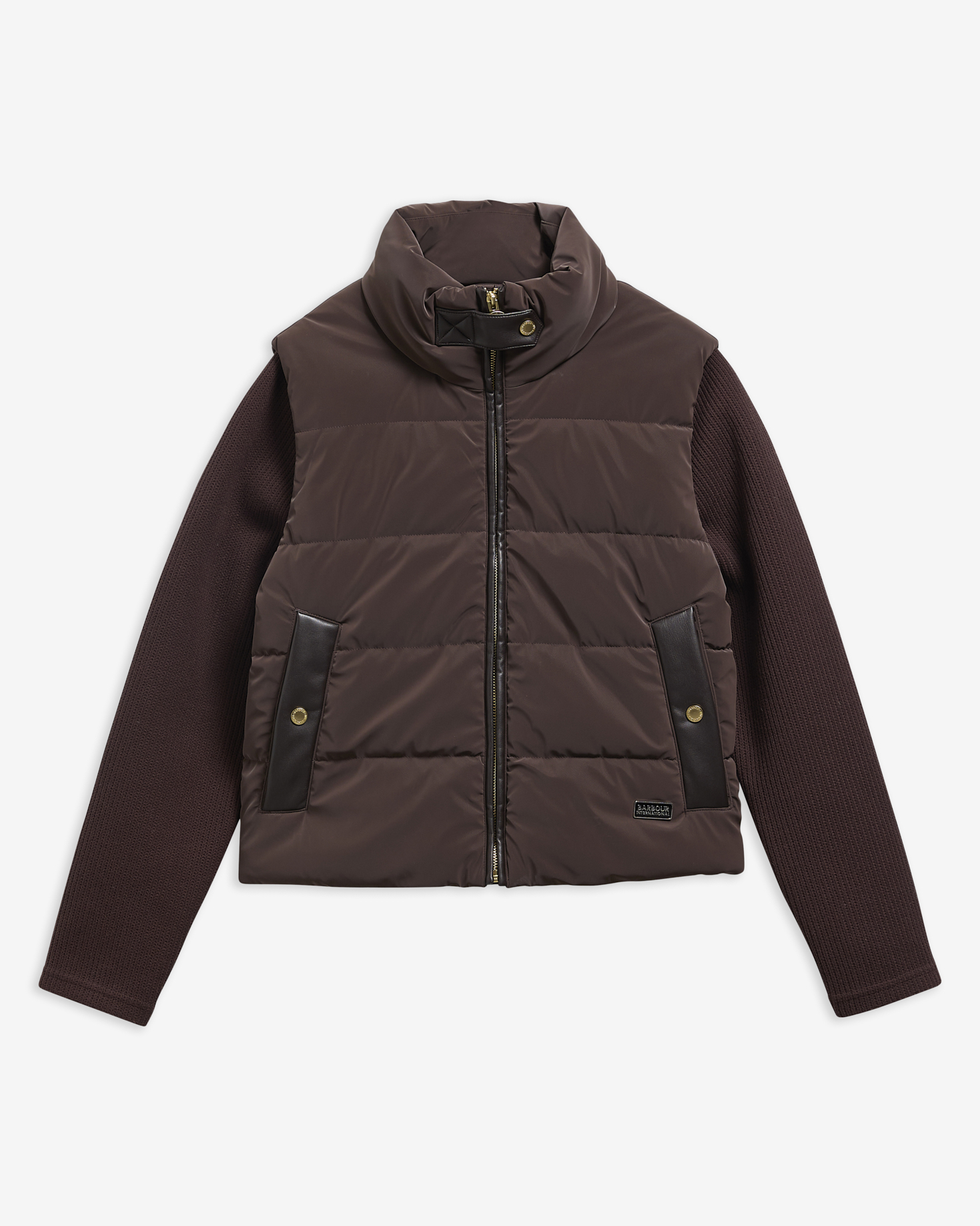 B.Intl Steppjacke Balaton Faux-Velvet Truffle