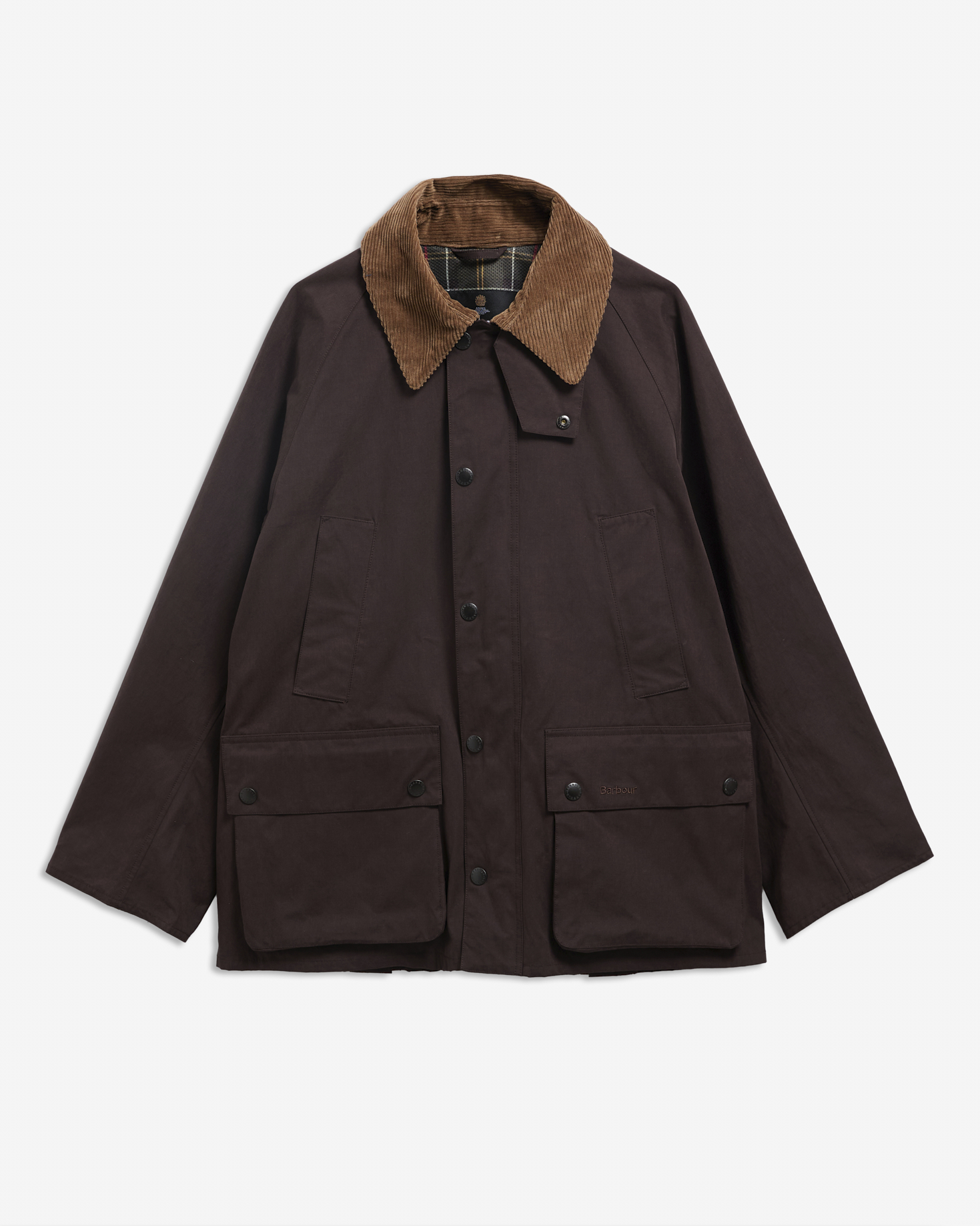 Peached Oversized Bedale Casual Jacket Dark Brown