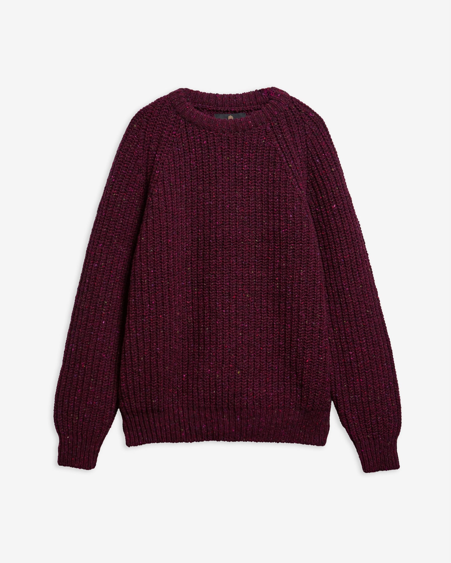 Barbour Wollpullover Scottish Made Donegal Rundhalsausschnitt Merlot
