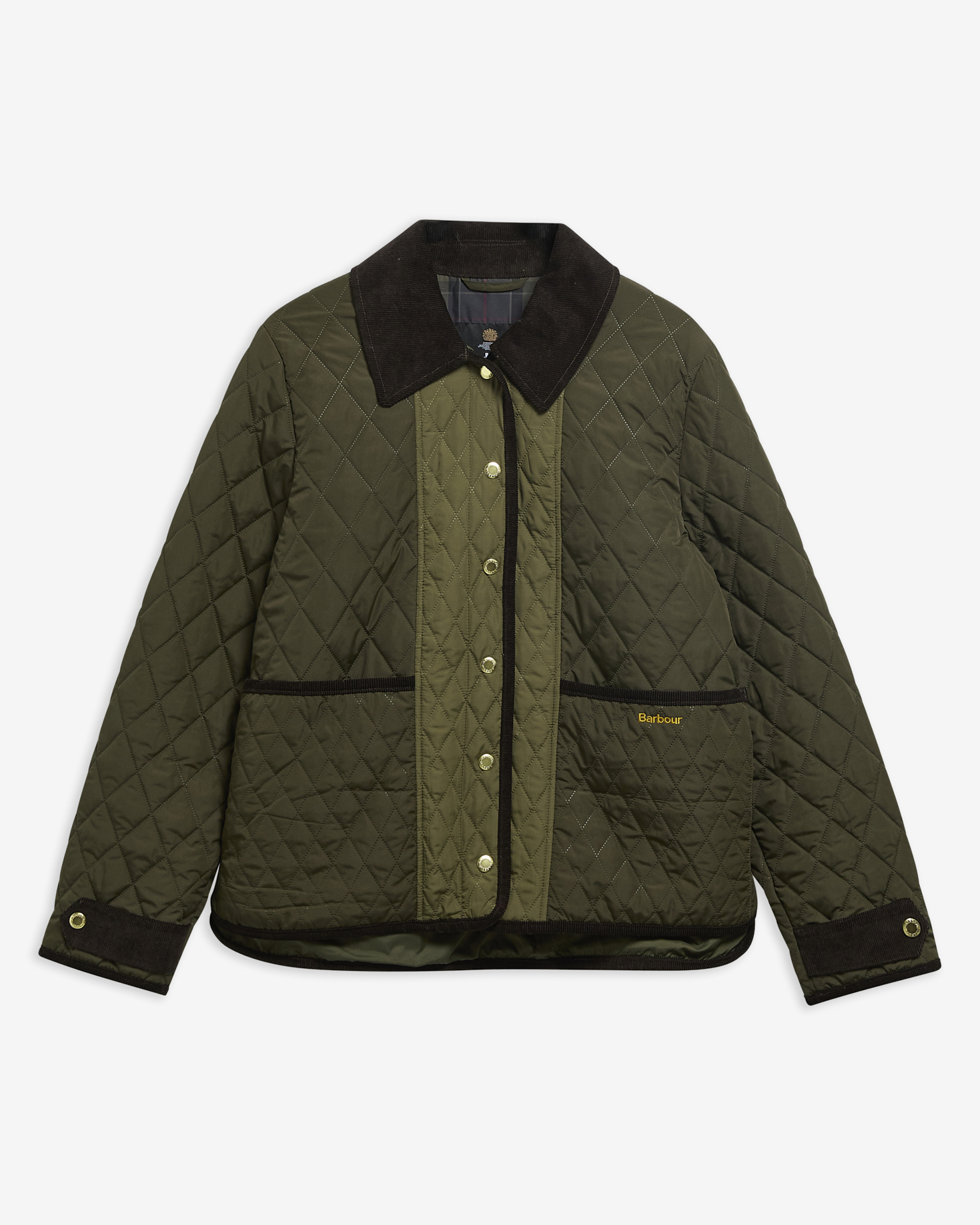 Barbour Steppjacke Ainsdale Patchwork Olive/Fern/Shadow Classic