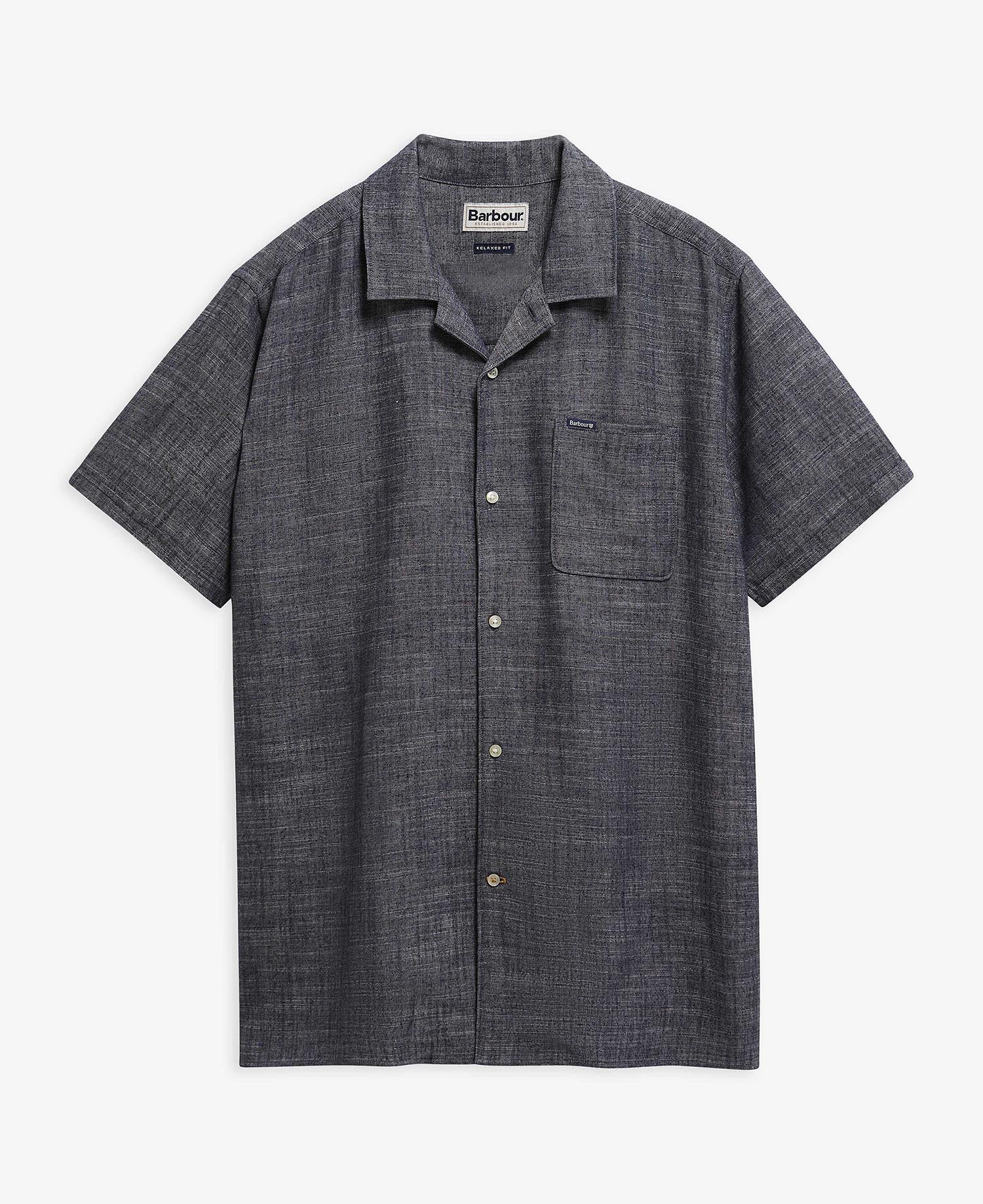 Bowston Linen-Blend Short-Sleeved Shirt Dark Navy