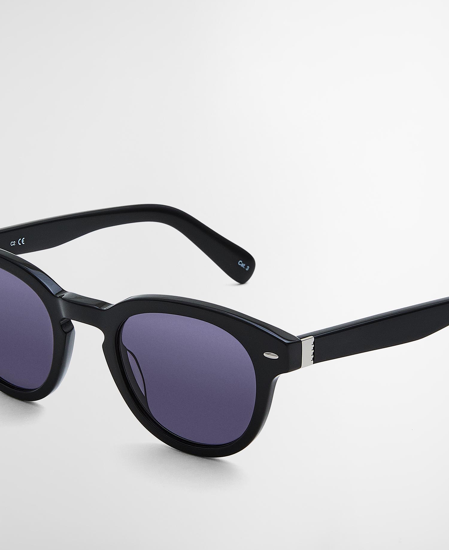 Classic Panto Sunglasses c2 Black