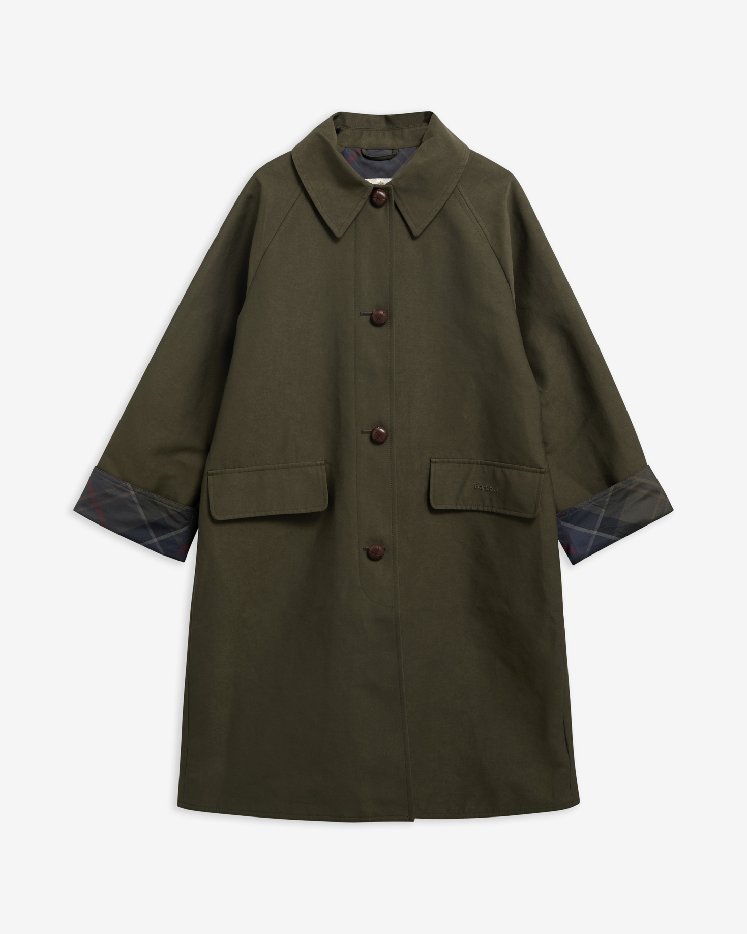 Barbour Car Coat Ria Showerproof Olive/Shadow Classic